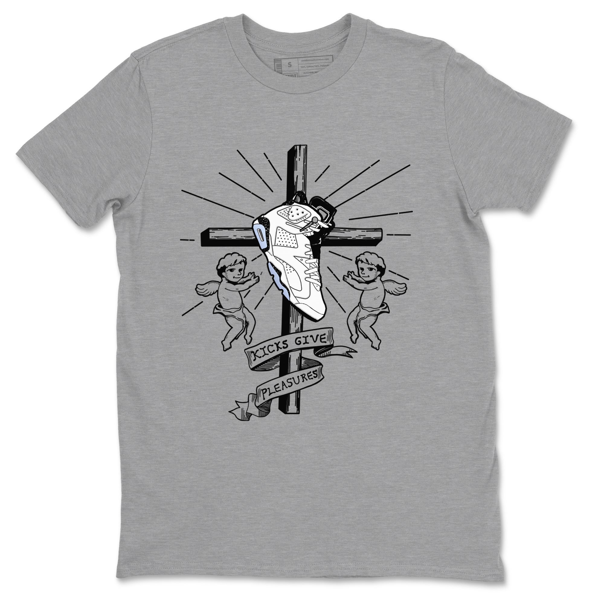 Kicks Give Pleasures snkmatch Tees - Air Jordan 6 White Black