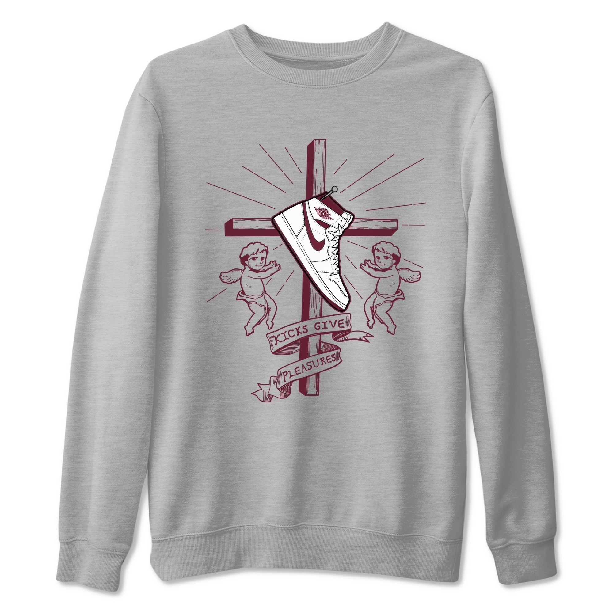 Kicks Give You Pleasures snkmatch Tees - Air Jordan 1 Metallic Burgundy