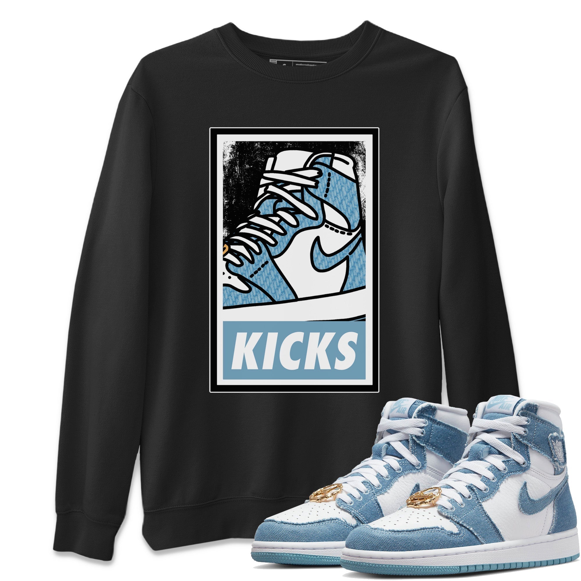 KICKS Unisex Tops - Air Jordan 1 Denim