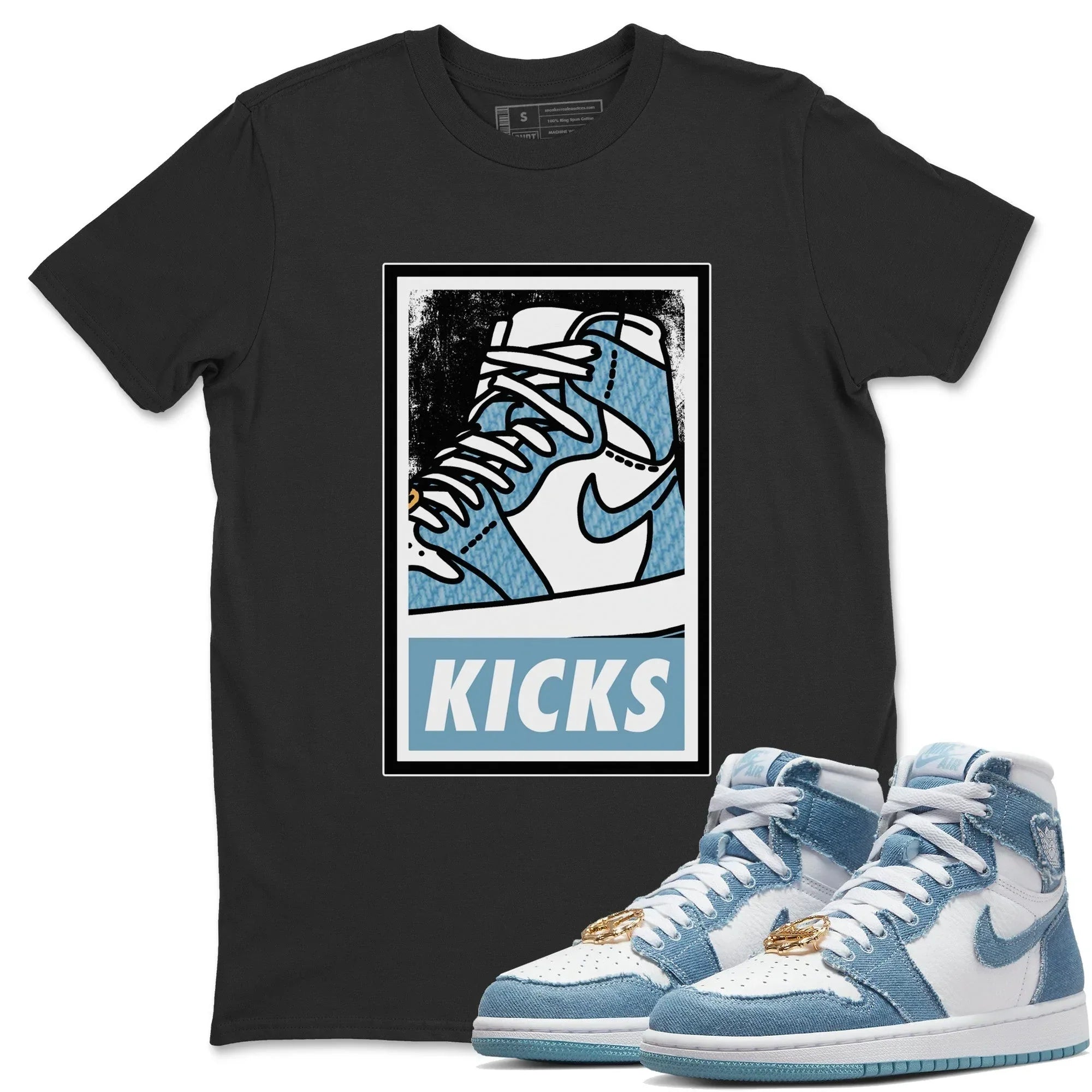 KICKS Unisex Tops - Air Jordan 1 Denim