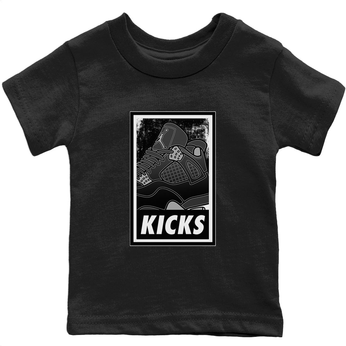 KICKS Kids Tops - Air Jordan 4 Black Canvas