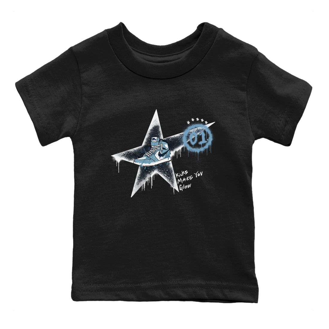 Kicks Make You Glow snkmatch Tees Kids - Air Jordan 1 Denim 2024