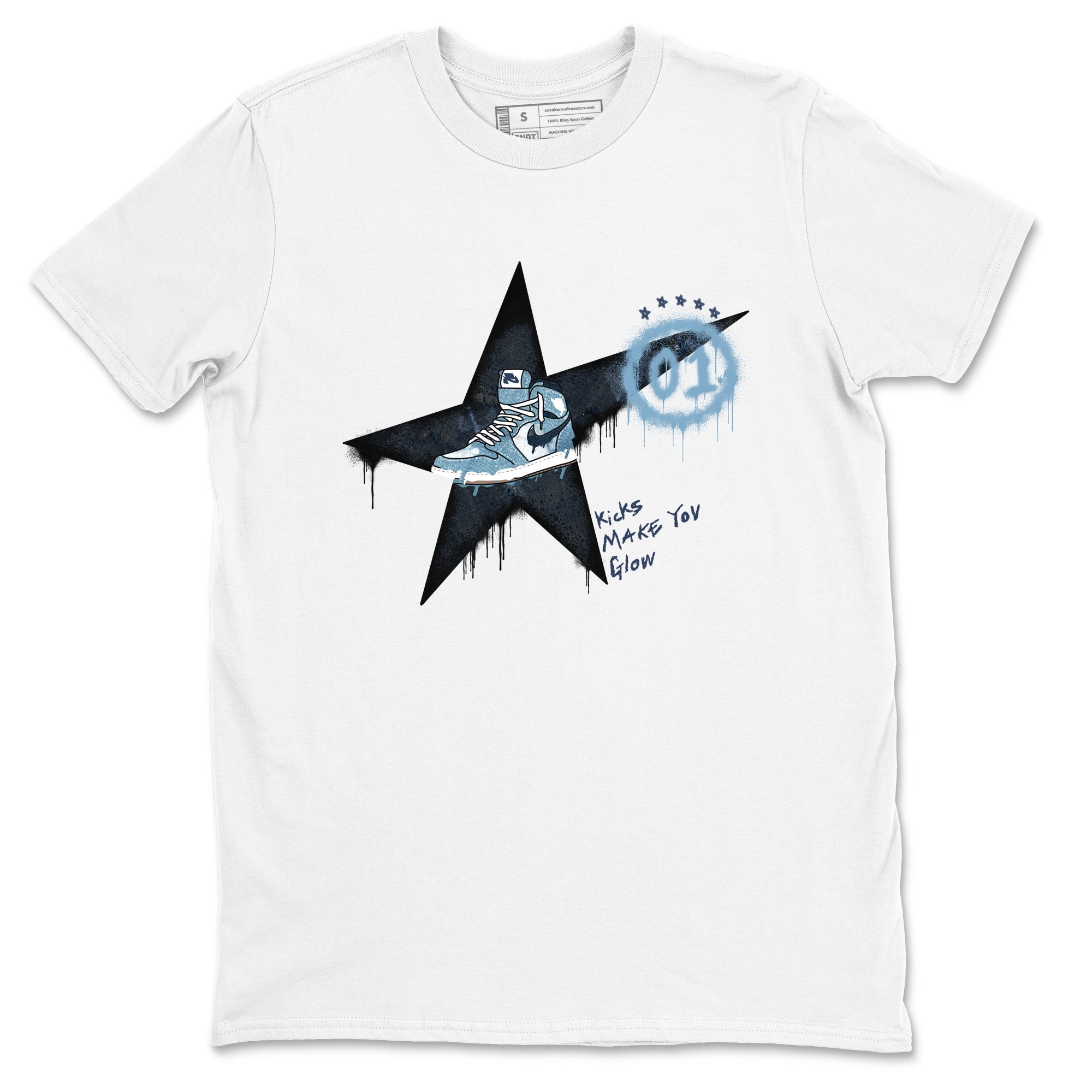 Kicks Make You Glow snkmatch Tees - Air Jordan 1 Denim 2024
