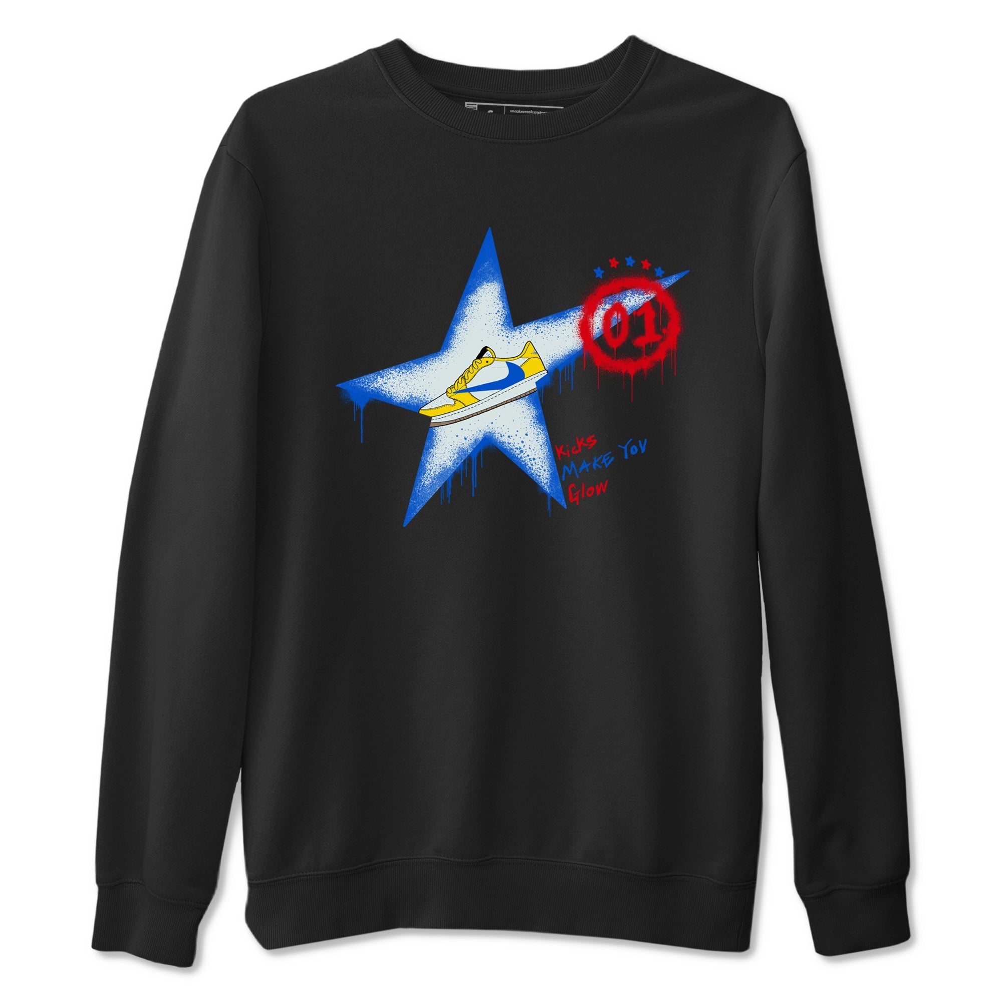Kicks Make You Glow snkmatch Tees - Air Jordan 1 Travis Scott Canary