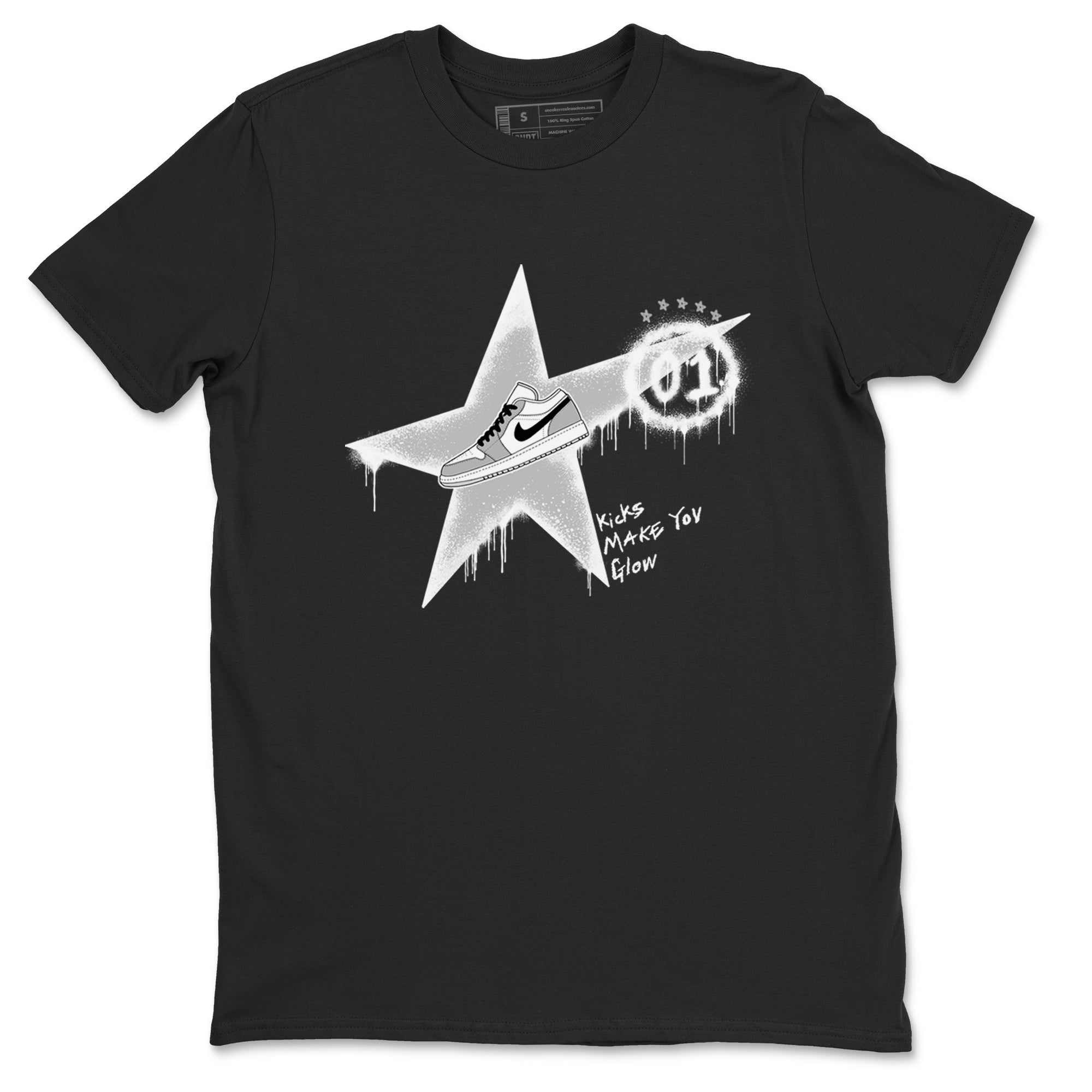 Kicks Make You Glow snkmatch Tees - Air Jordan 1 Wolf Grey