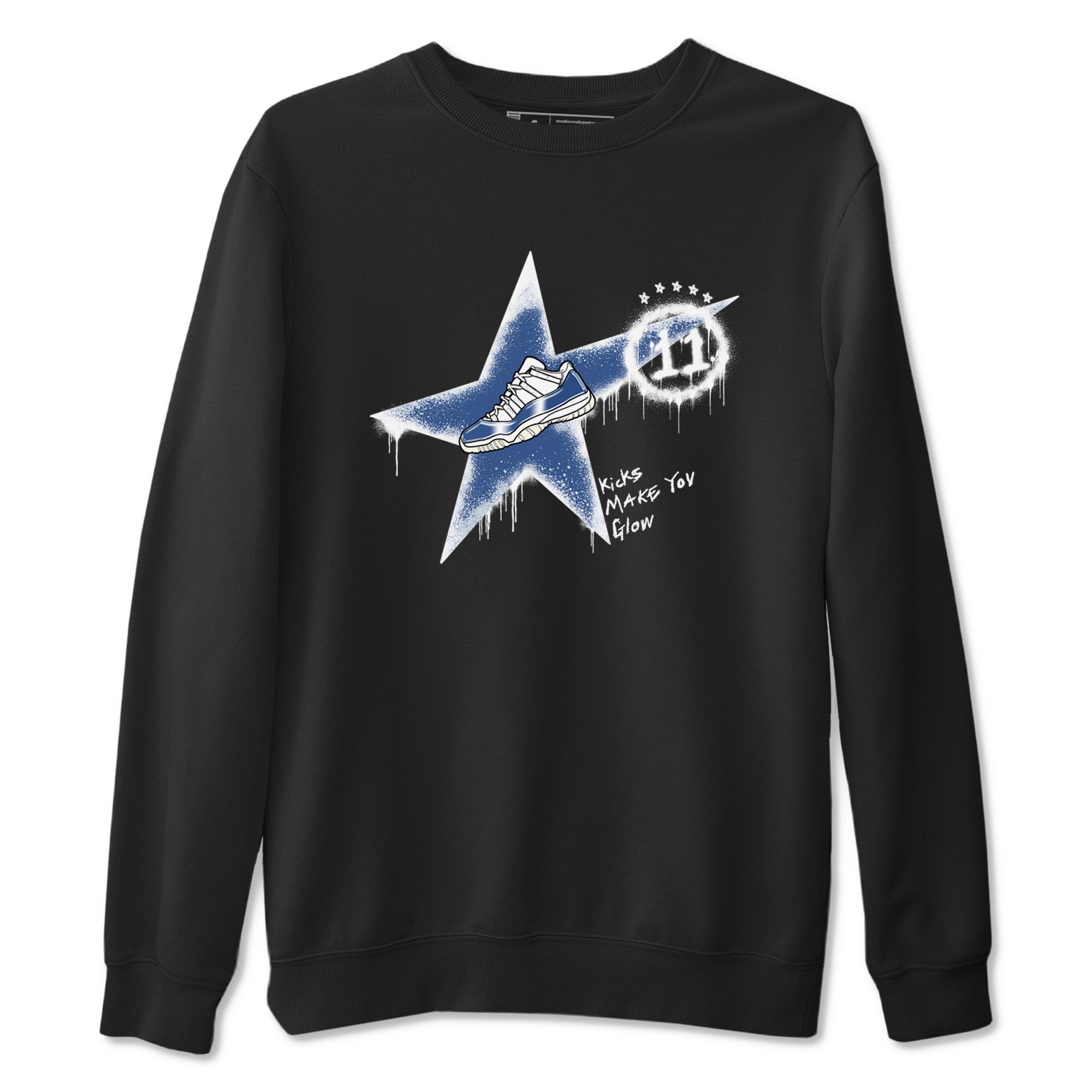 Kicks Make You Glow snkmatch Tees - Air Jordan 11 Diffused Blue