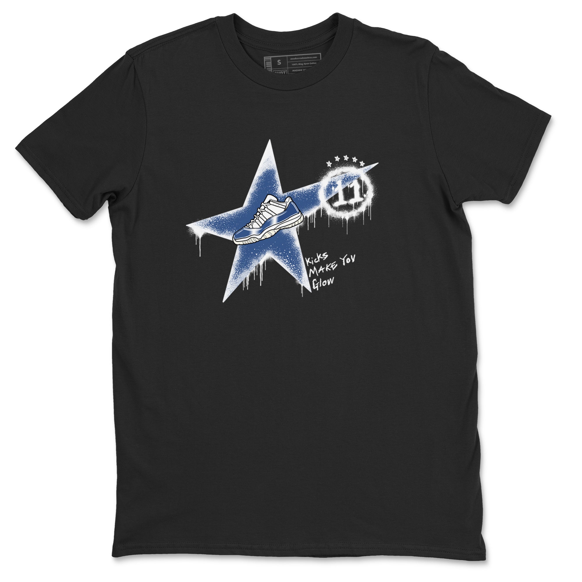 Kicks Make You Glow snkmatch Tees - Air Jordan 11 Diffused Blue