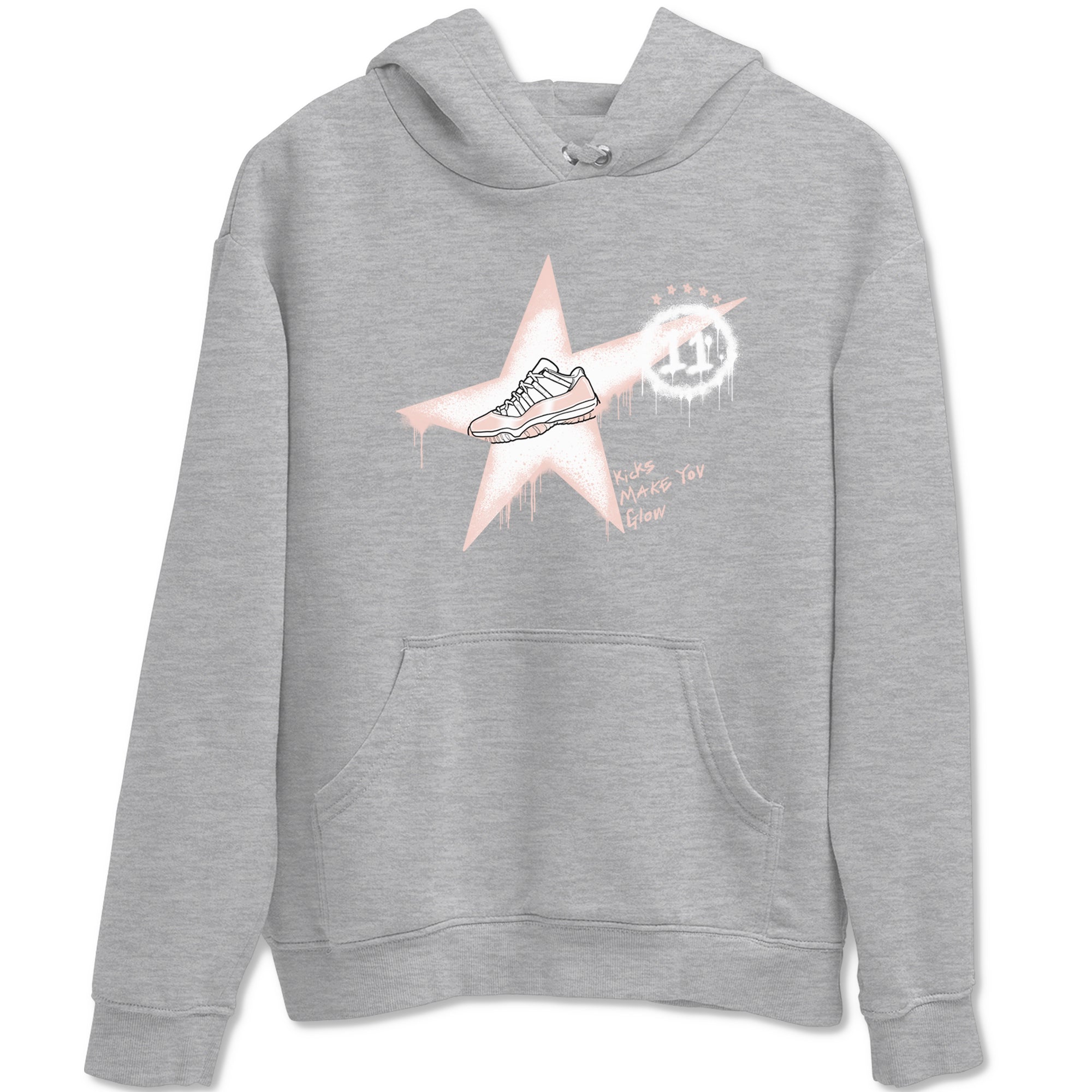 Kicks Make You Glow snkmatch Tees - Air Jordan 11 Legend Pink