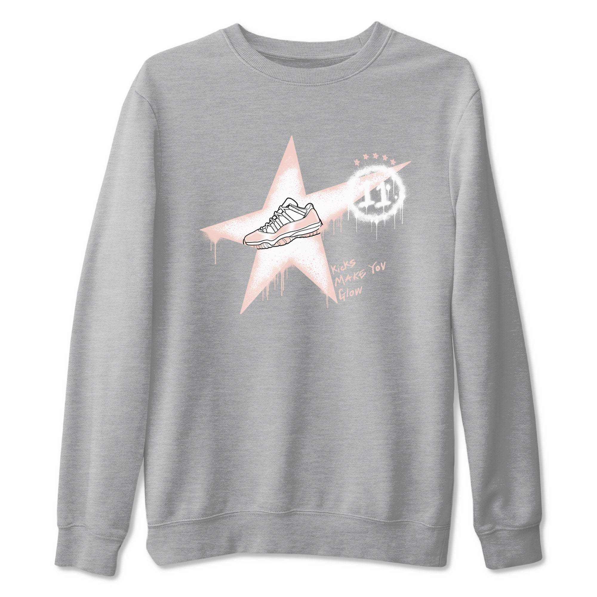 Kicks Make You Glow snkmatch Tees - Air Jordan 11 Legend Pink