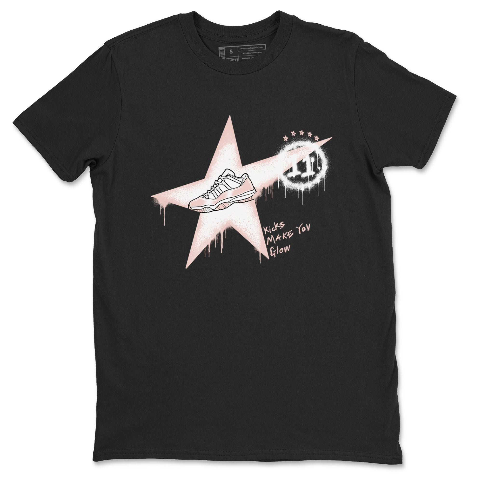Kicks Make You Glow snkmatch Tees - Air Jordan 11 Legend Pink