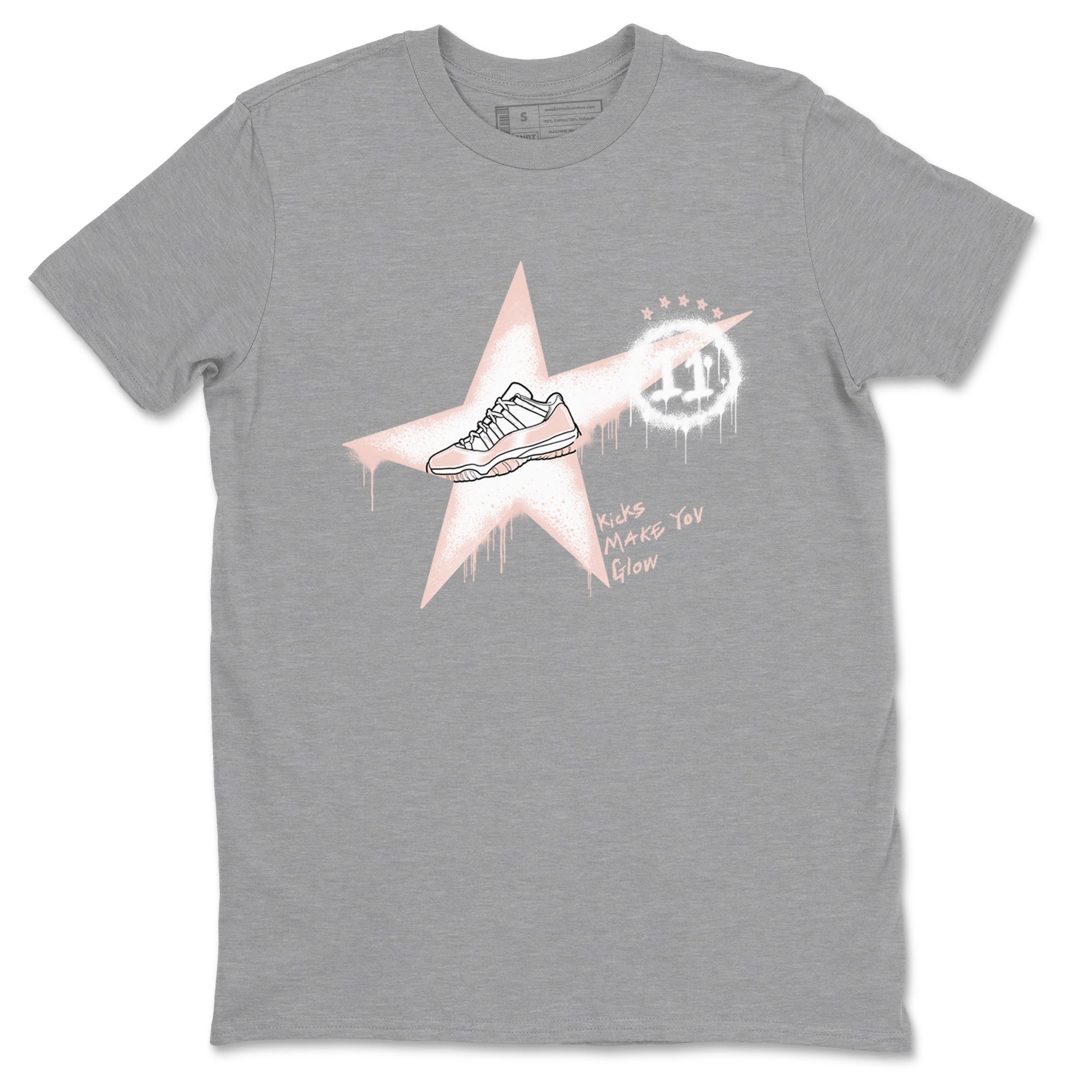 Kicks Make You Glow snkmatch Tees - Air Jordan 11 Legend Pink