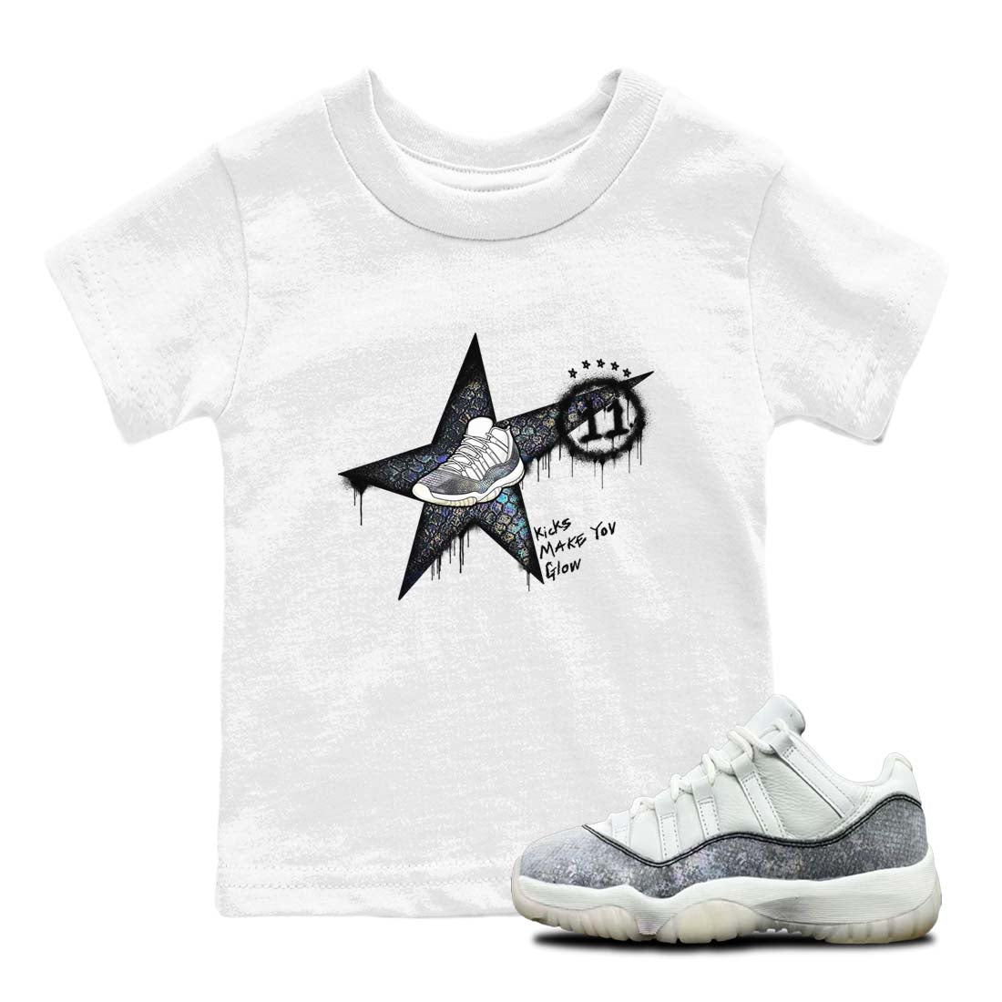 Kicks Make You Glow snkmatch Tees Kids - Air Jordan 11 Year Of The Snake