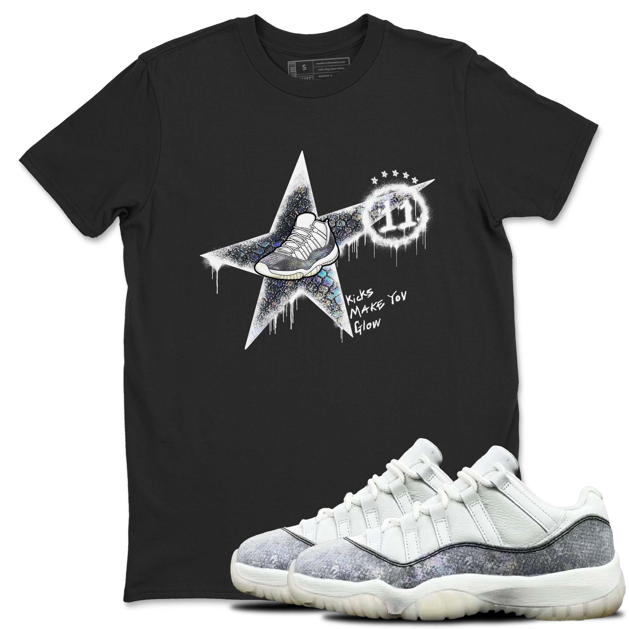 Kicks Make You Glow snkmatch Tees - Air Jordan 11 Year Of The Snake