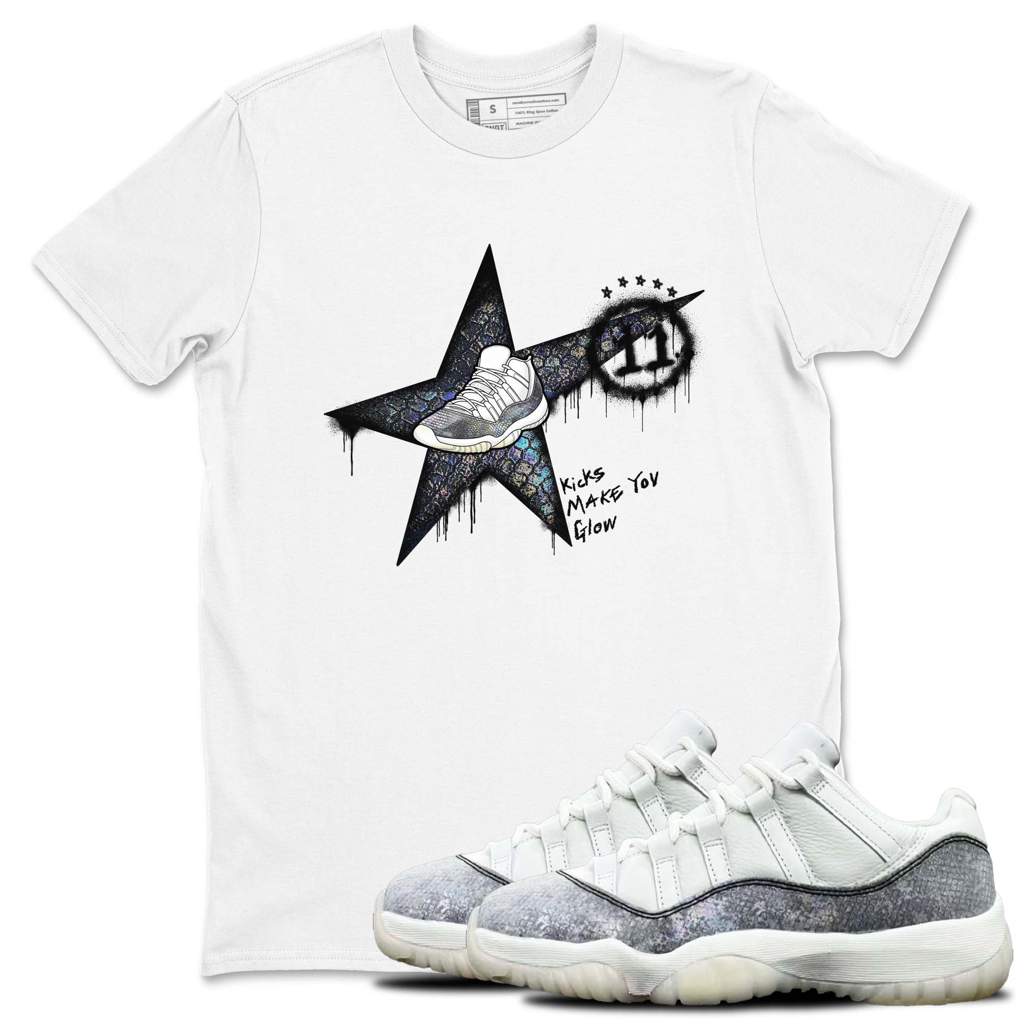 Kicks Make You Glow snkmatch Tees - Air Jordan 11 Year Of The Snake