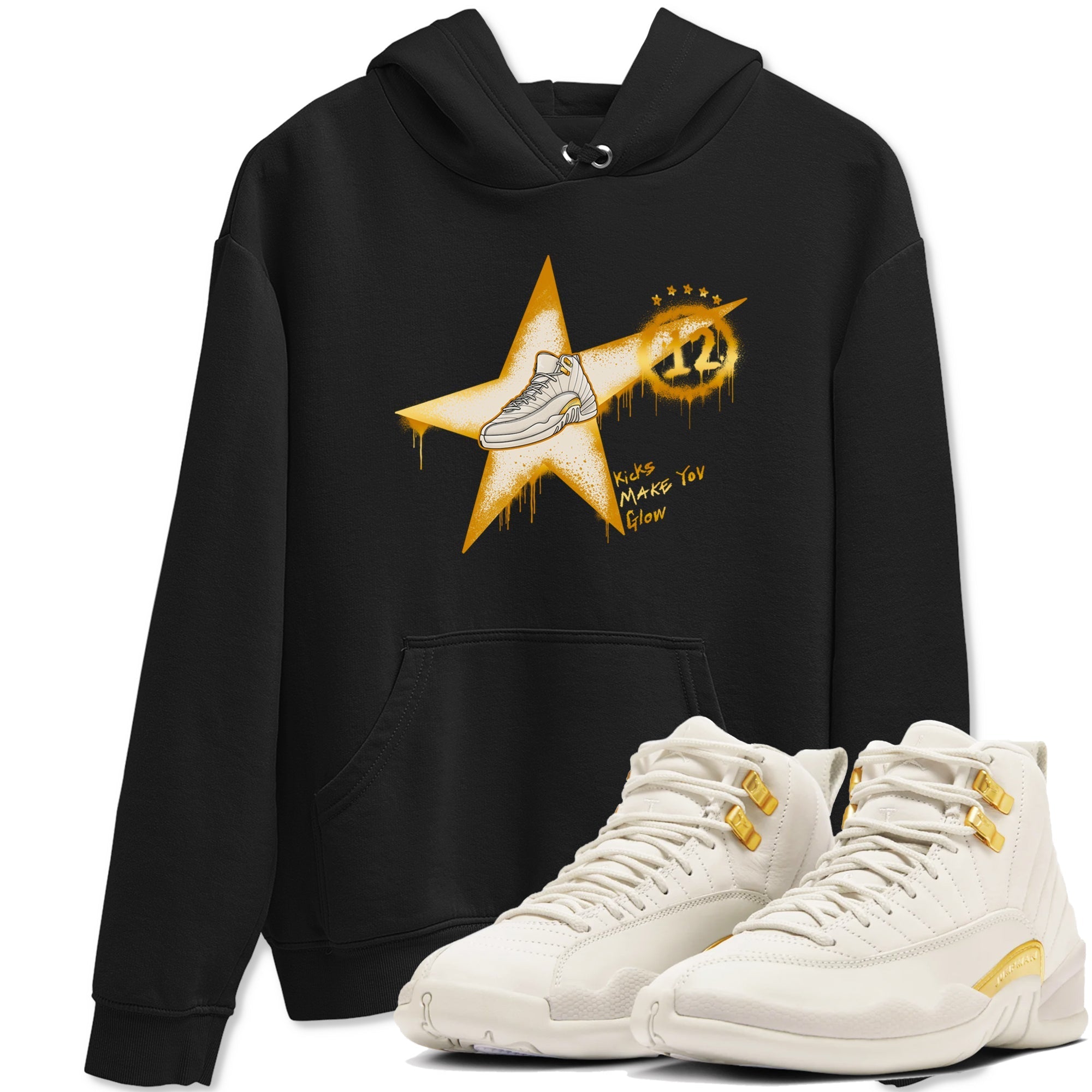 Kicks Make You Glow snkmatch Tees - Air Jordan 12 Phantom