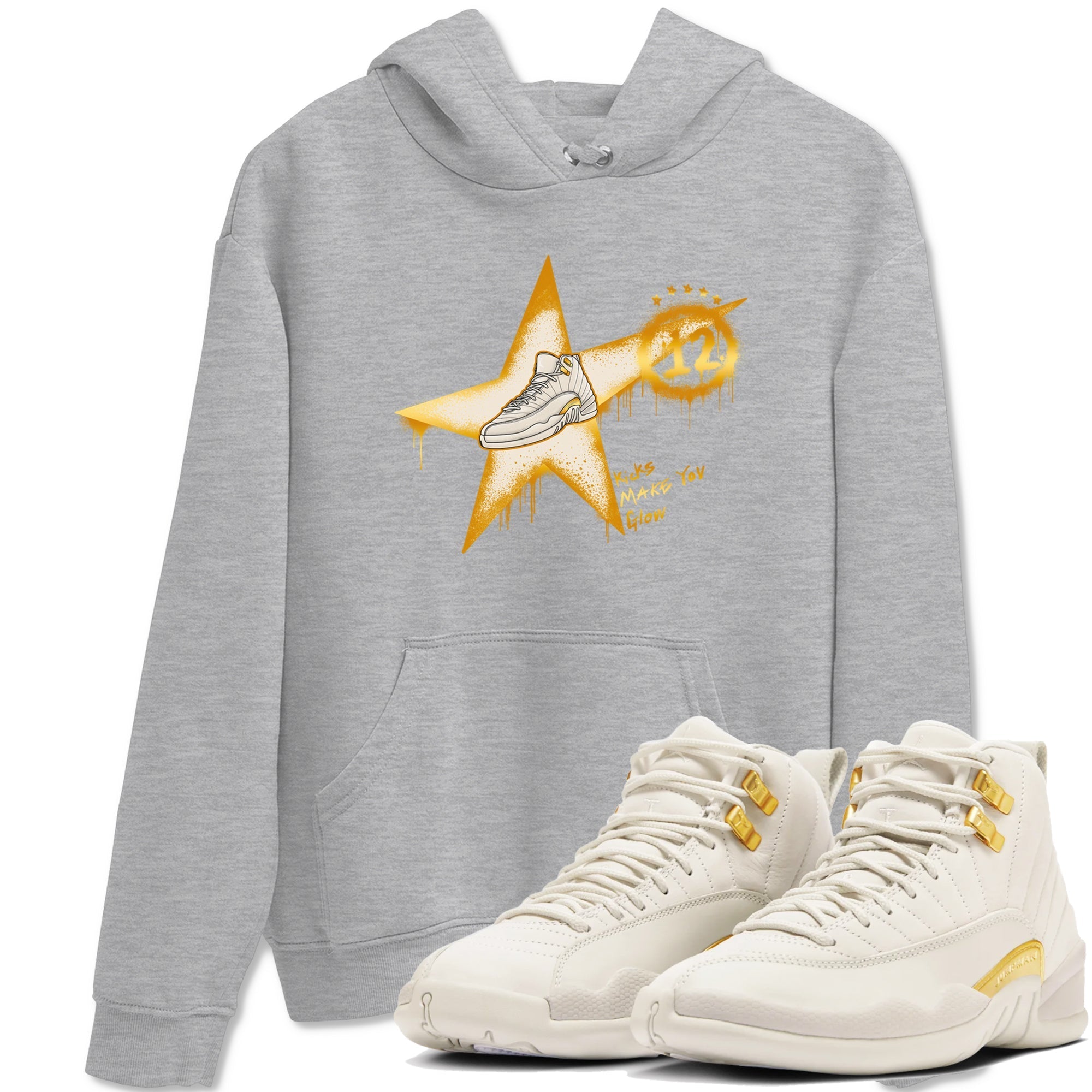 Kicks Make You Glow snkmatch Tees - Air Jordan 12 Phantom