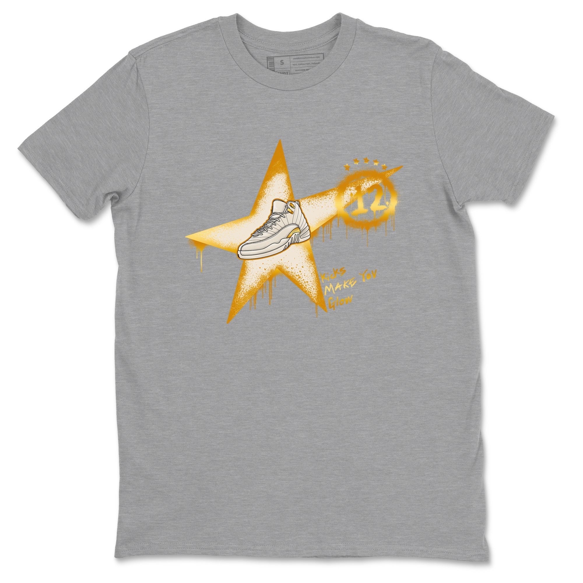 Kicks Make You Glow snkmatch Tees - Air Jordan 12 Phantom