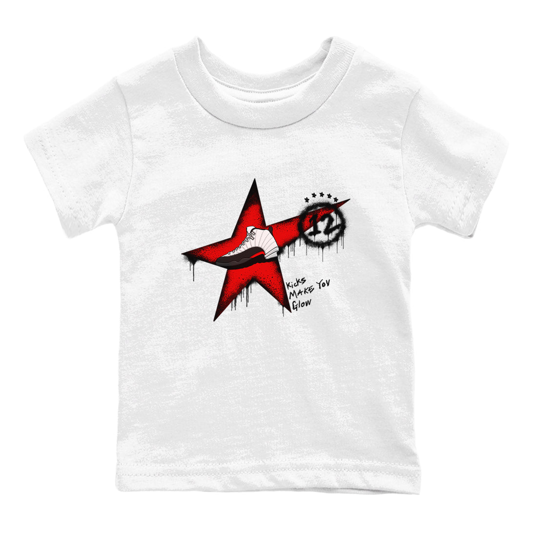 Kicks Make You Glow snkmatch Tees Kids - Air Jordan 12 Taxi Flip