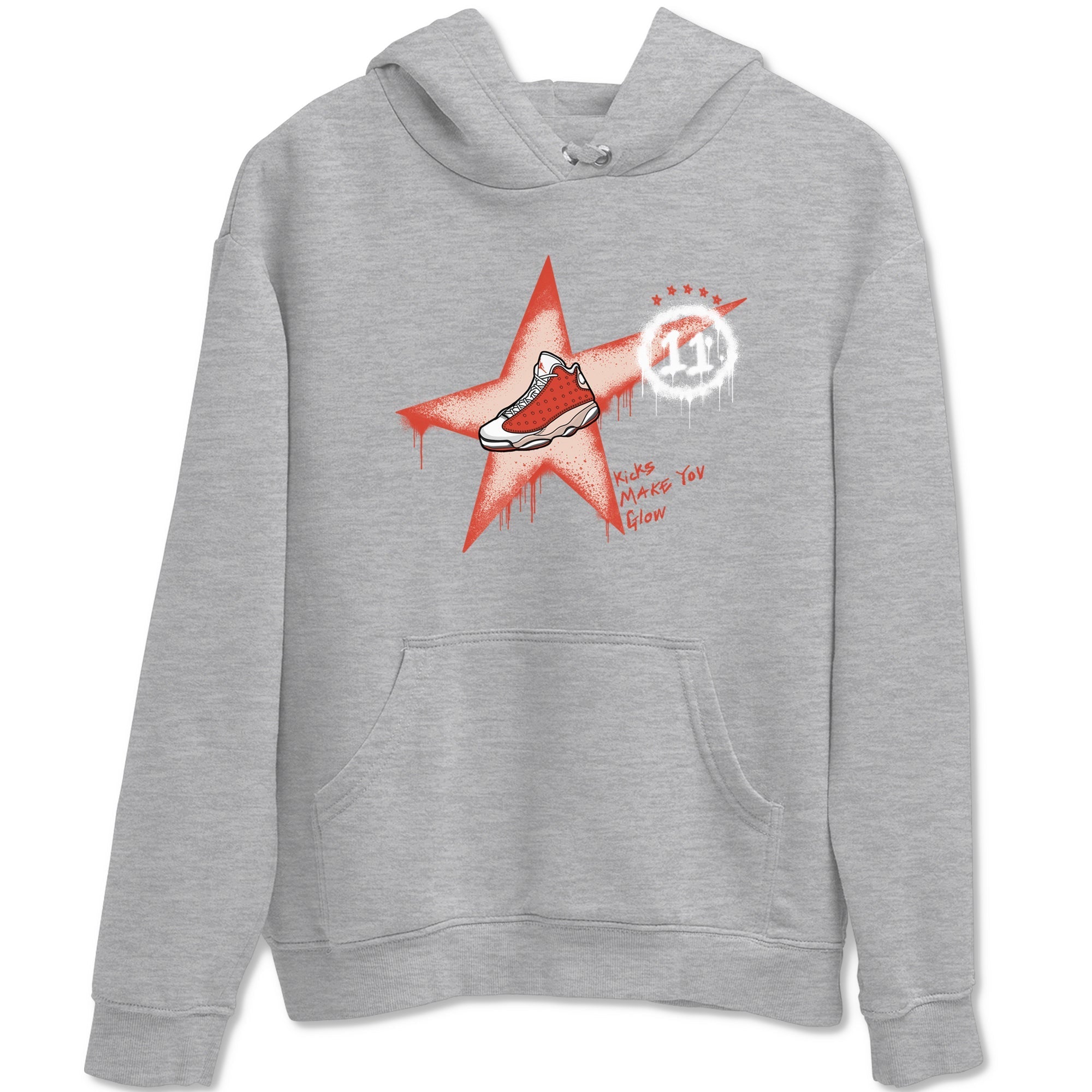 Kicks Make You Glow snkmatch Tees - Air Jordan 13 Dune Red