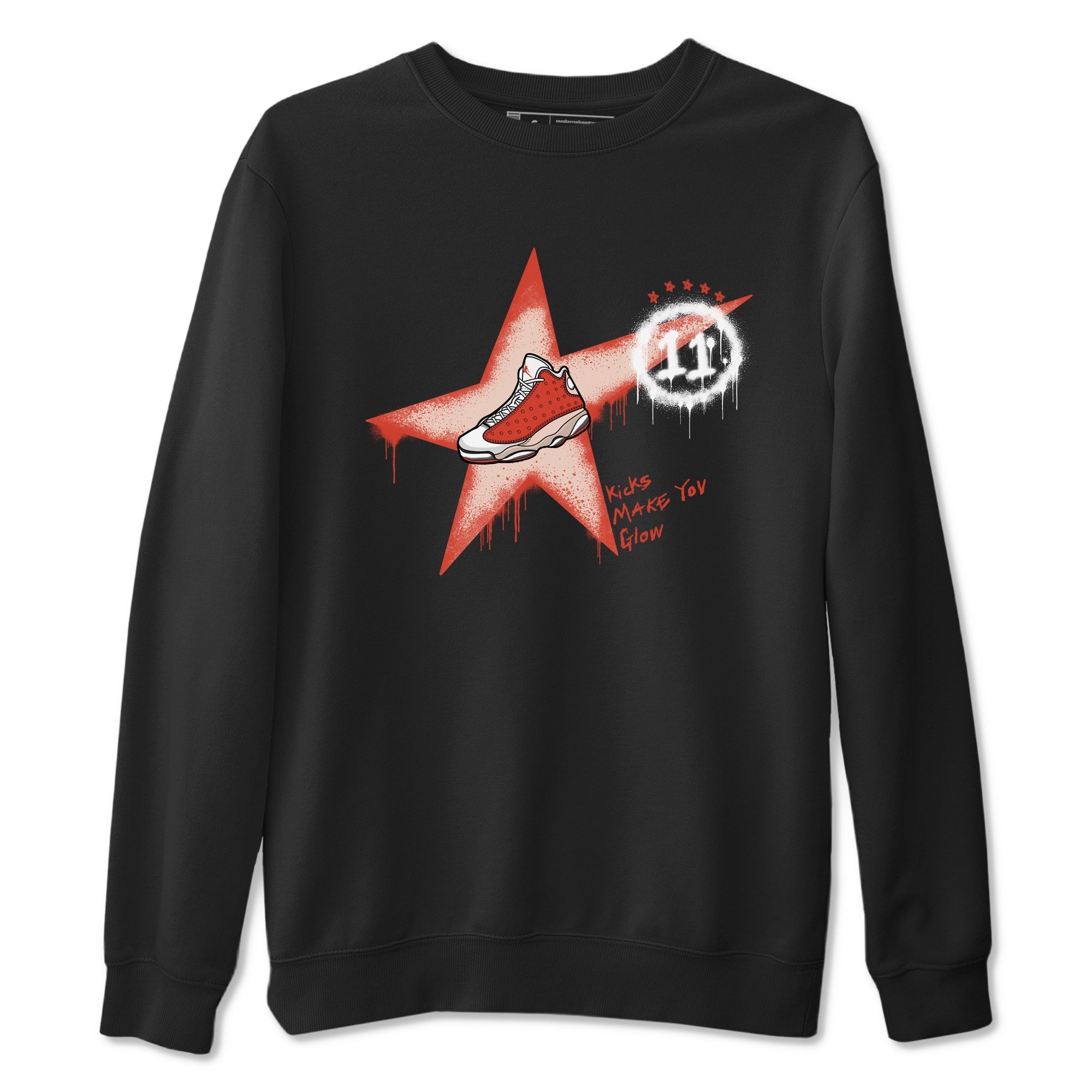 Kicks Make You Glow snkmatch Tees - Air Jordan 13 Dune Red