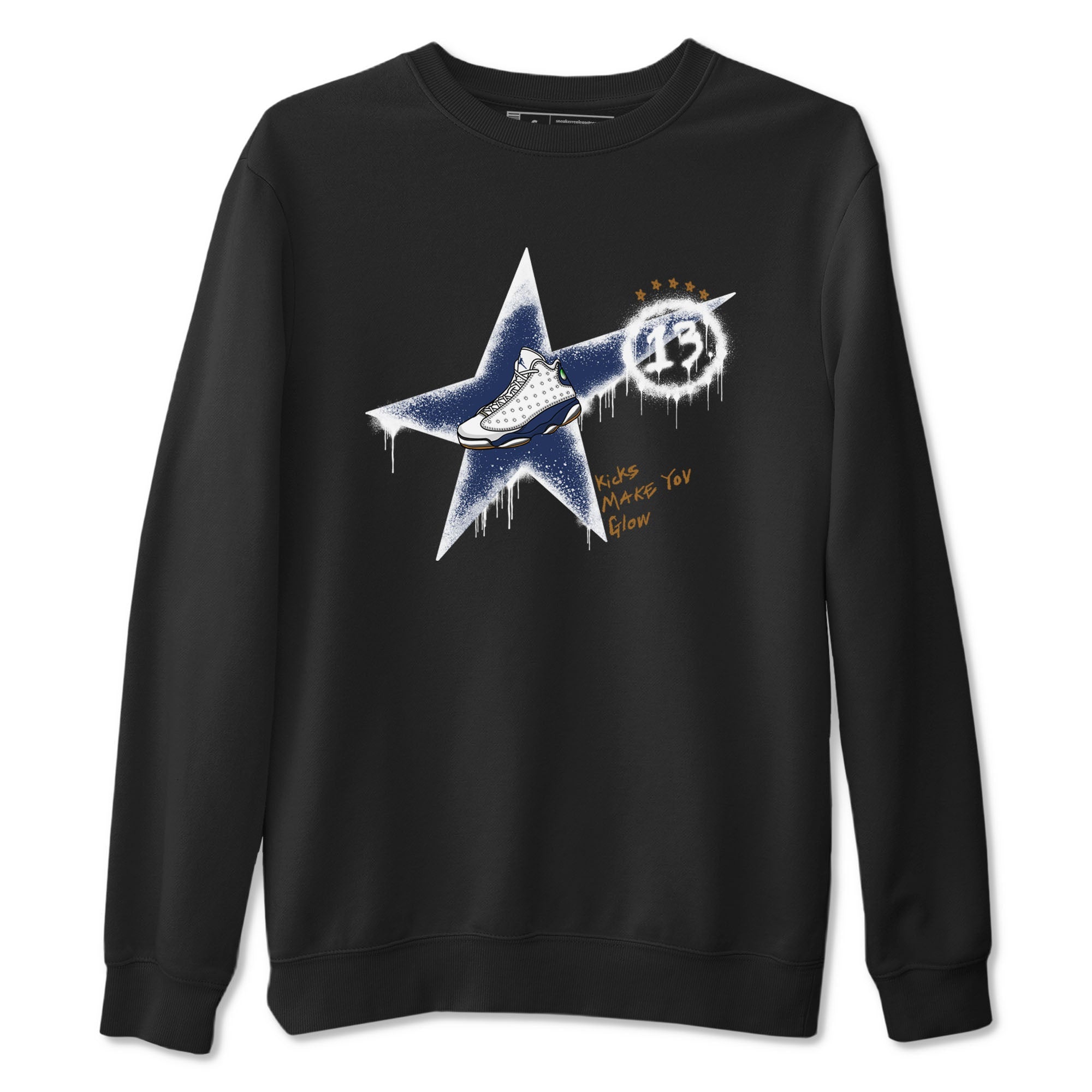 Kicks Make You Glow snkmatch Tees - Air Jordan 13 Midnight Navy