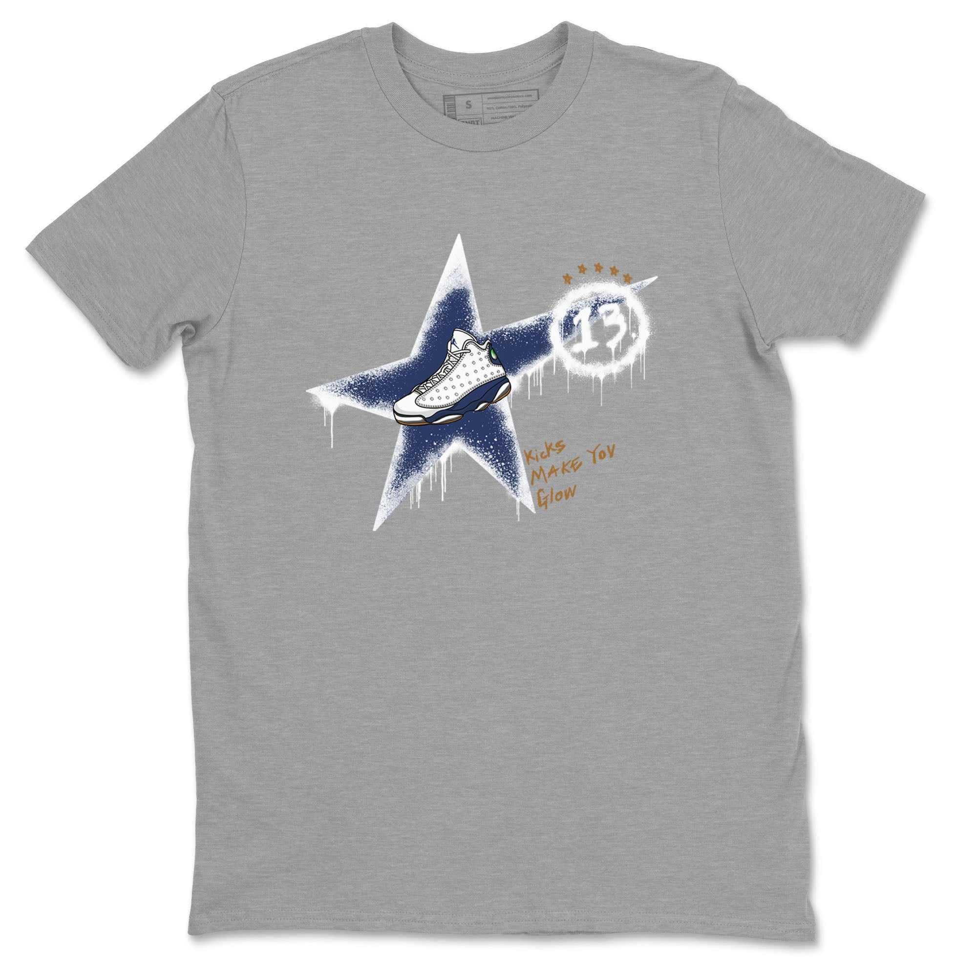 Kicks Make You Glow snkmatch Tees - Air Jordan 13 Midnight Navy