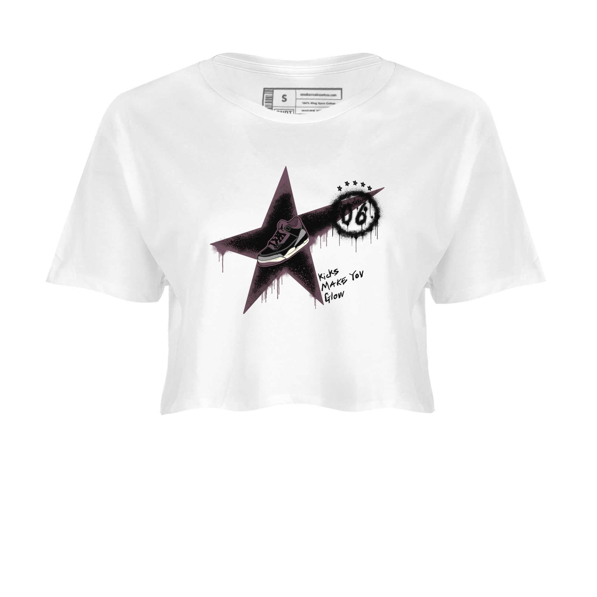 Kicks Make You Glow snkmatch Women's Top - Air Jordan 3 A Ma Maniere x Black