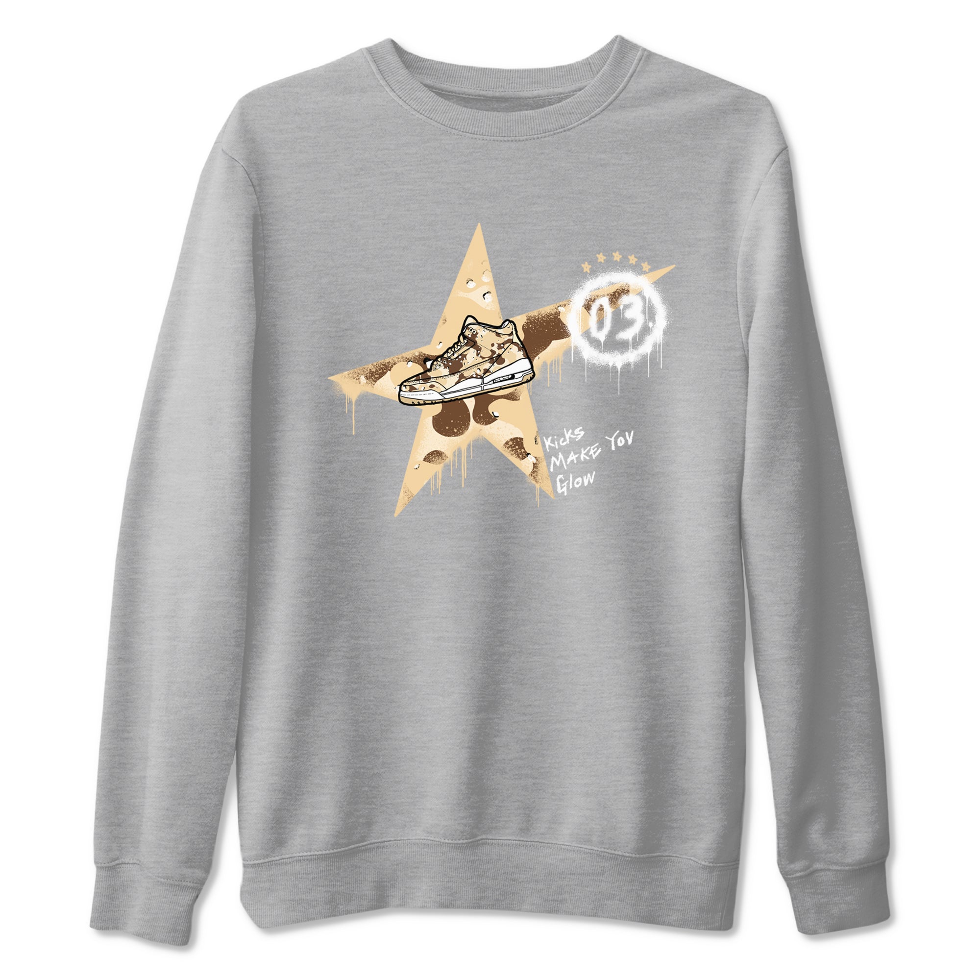 Kicks Make You Glow snkmatch Tees - Air Jordan 3 Desert Camo