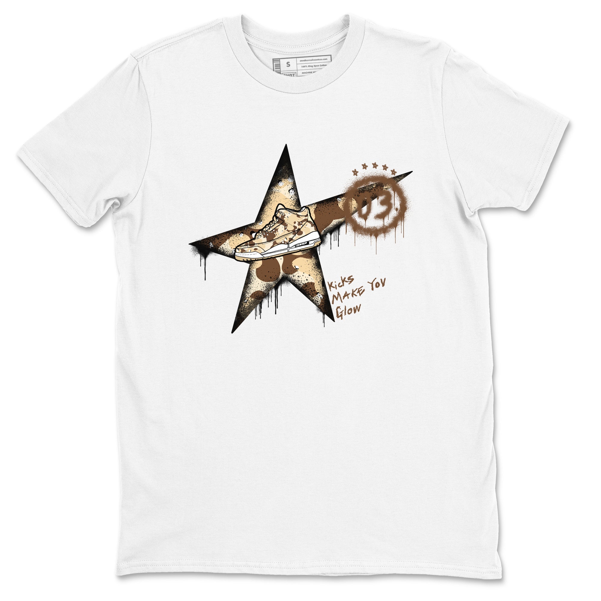 Kicks Make You Glow snkmatch Tees - Air Jordan 3 Desert Camo
