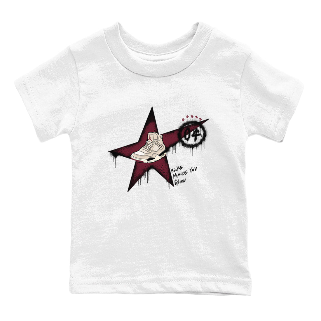 Kicks Make You Glow snkmatch Tees Kids - Air Jordan 4 A Ma Maniere x Fossil Stone