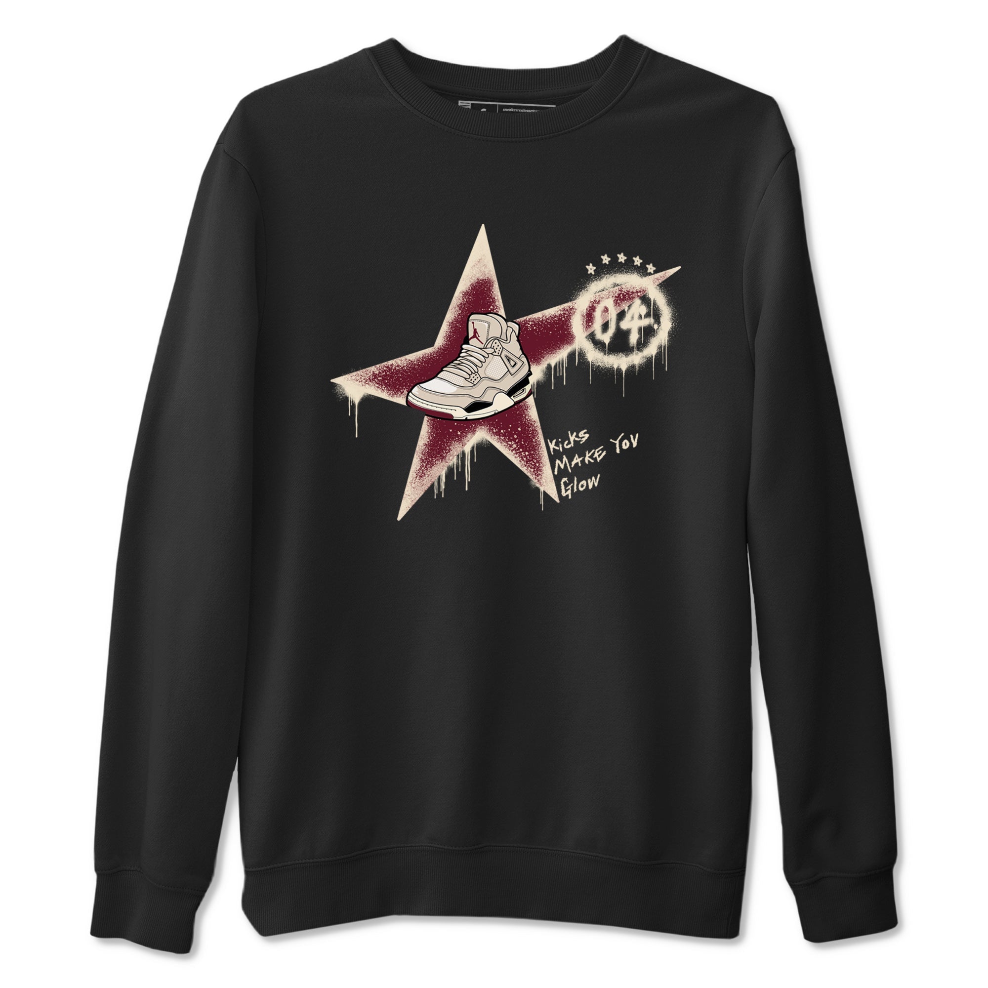 Kicks Make You Glow snkmatch Tees - Air Jordan 4 A Ma Maniere x Fossil Stone