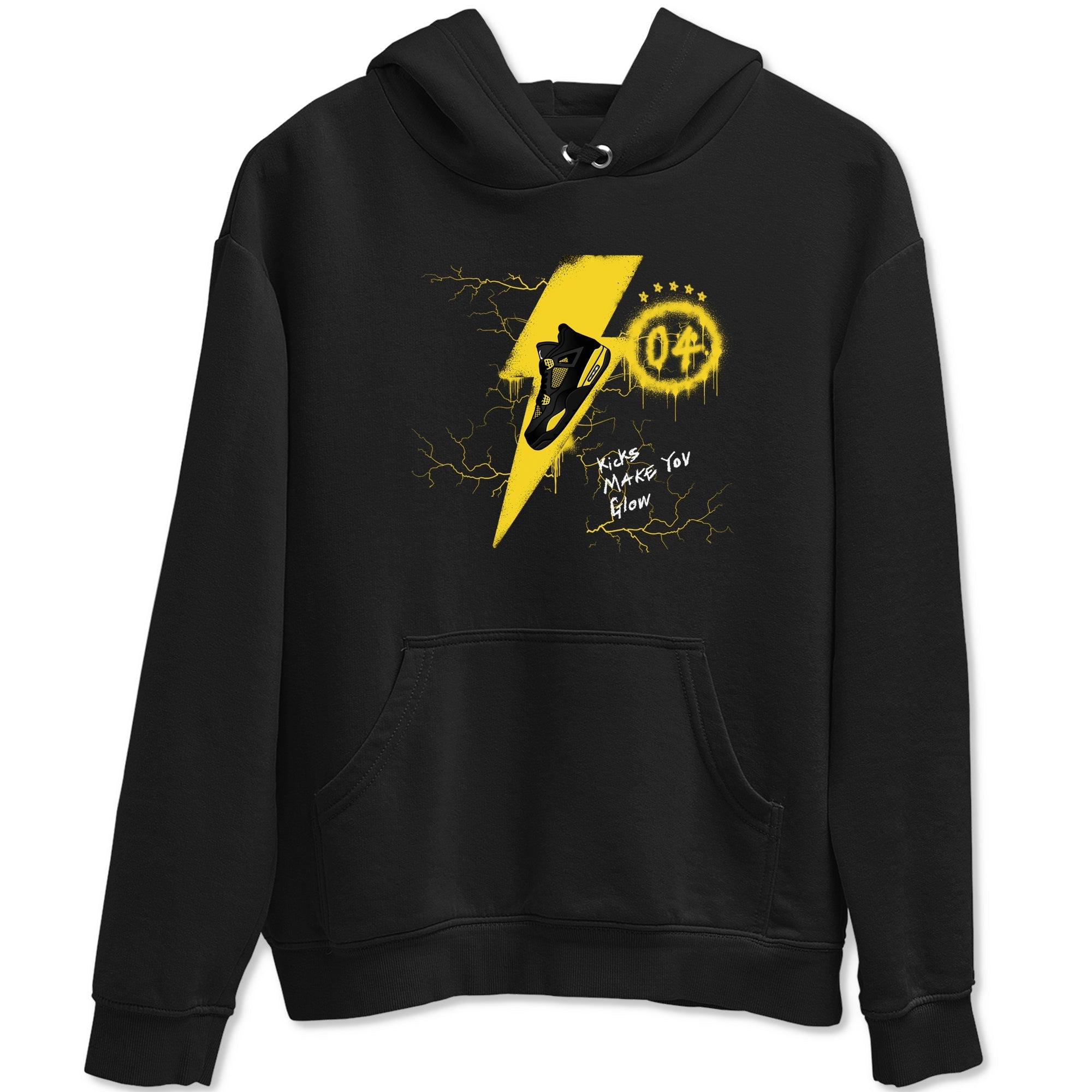 Kicks Make You Glow snkmatch Tees - Air Jordan 4 Thunder