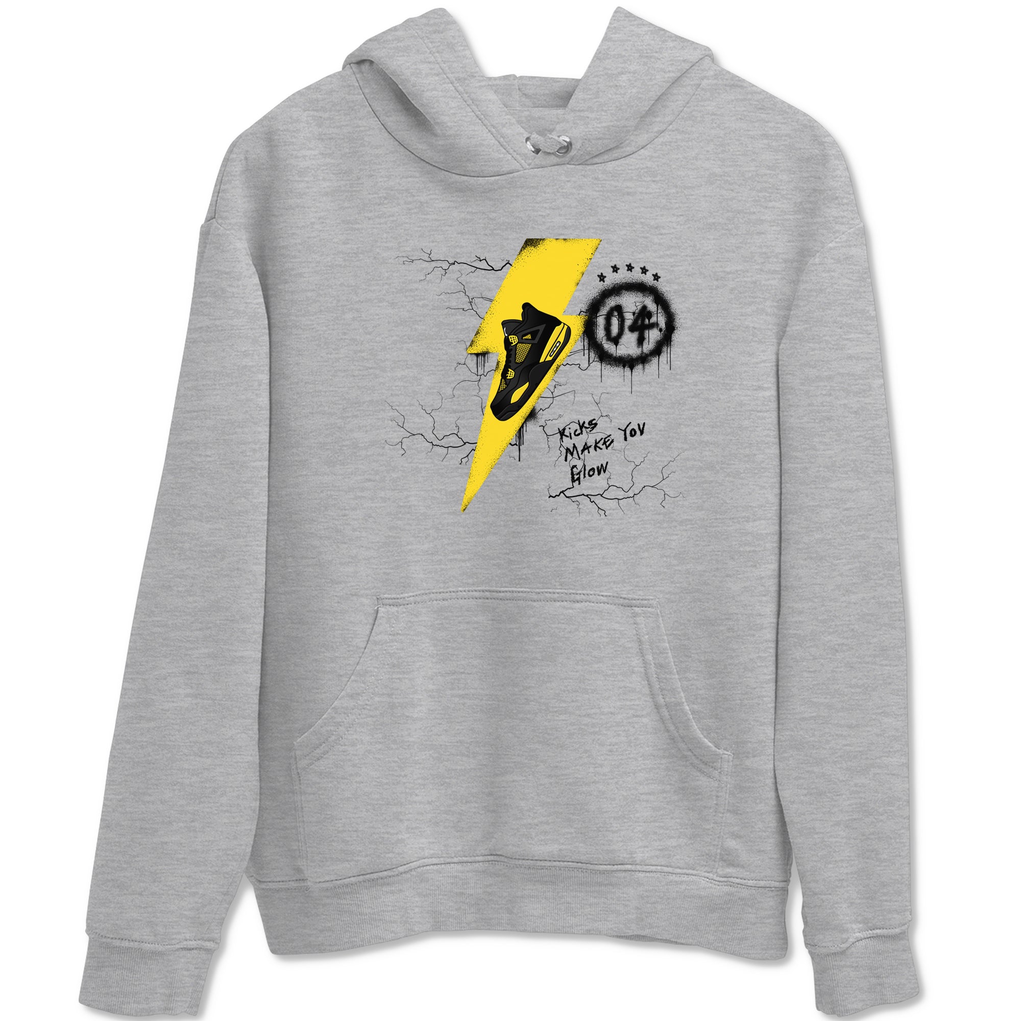 Kicks Make You Glow snkmatch Tees - Air Jordan 4 Thunder