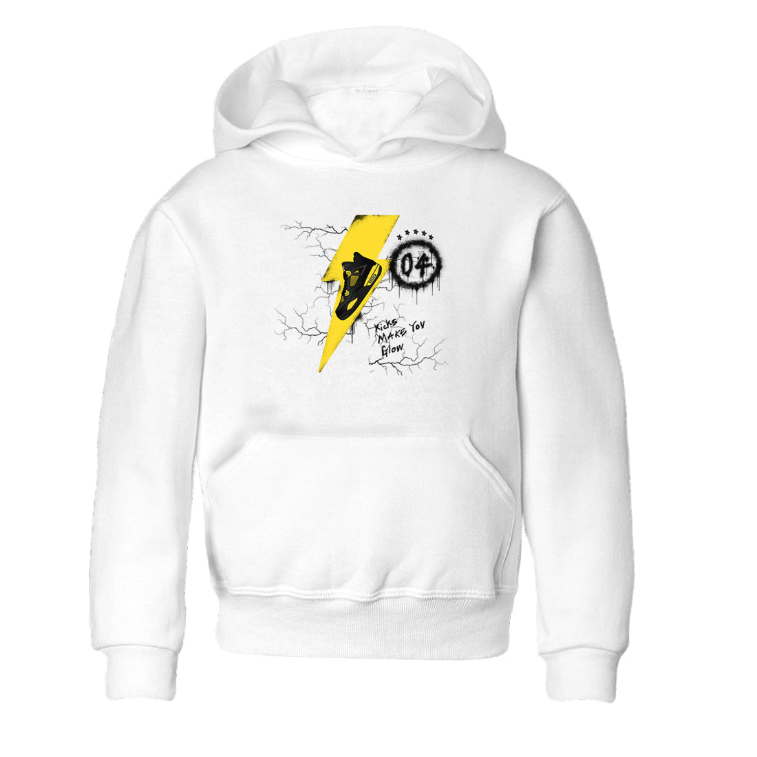 Kicks Make You Glow snkmatch Tees Kids - Air Jordan 4 Thunder