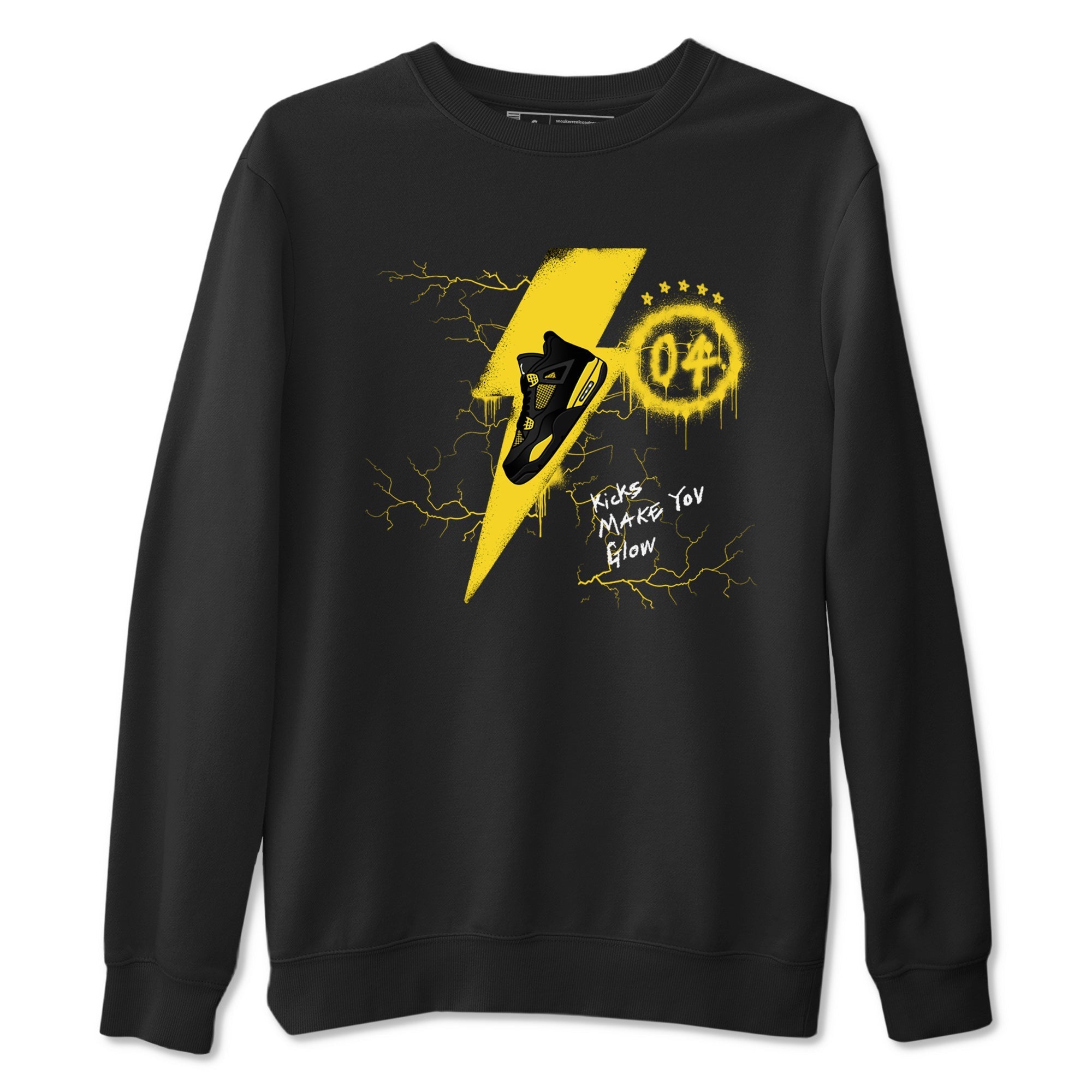 Kicks Make You Glow snkmatch Tees - Air Jordan 4 Thunder