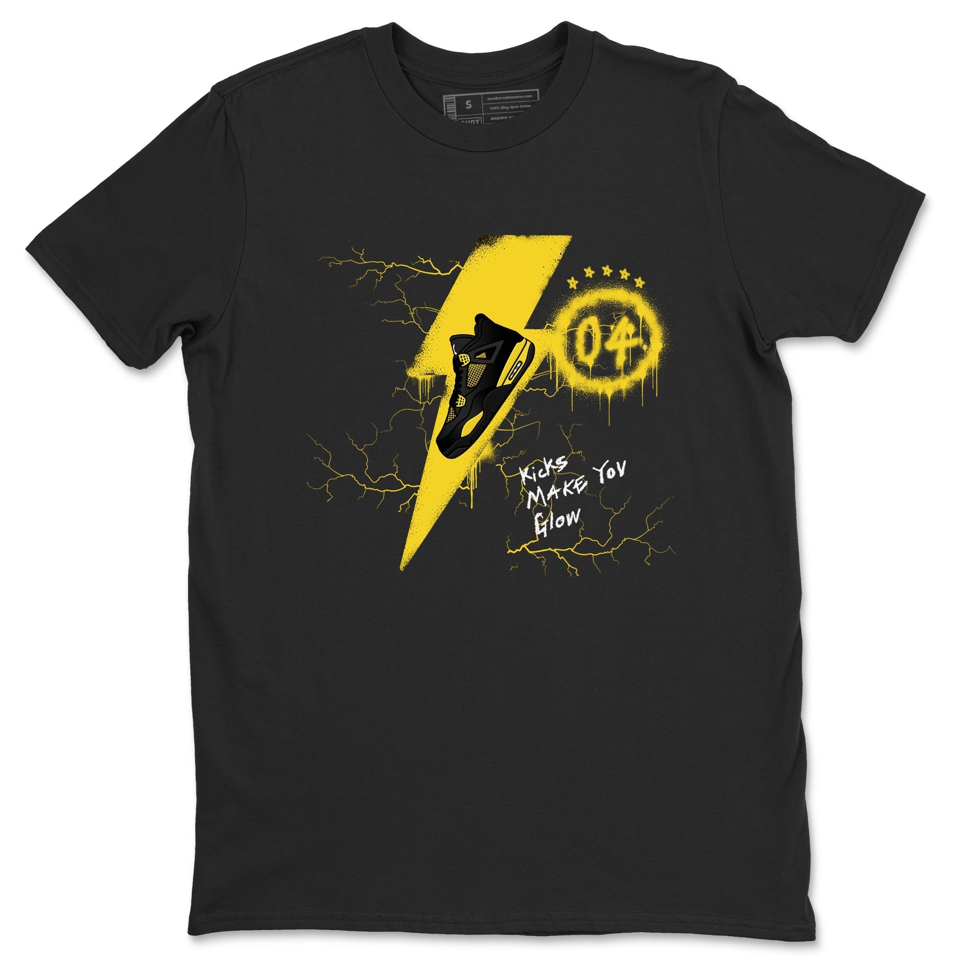 Kicks Make You Glow snkmatch Tees - Air Jordan 4 Thunder