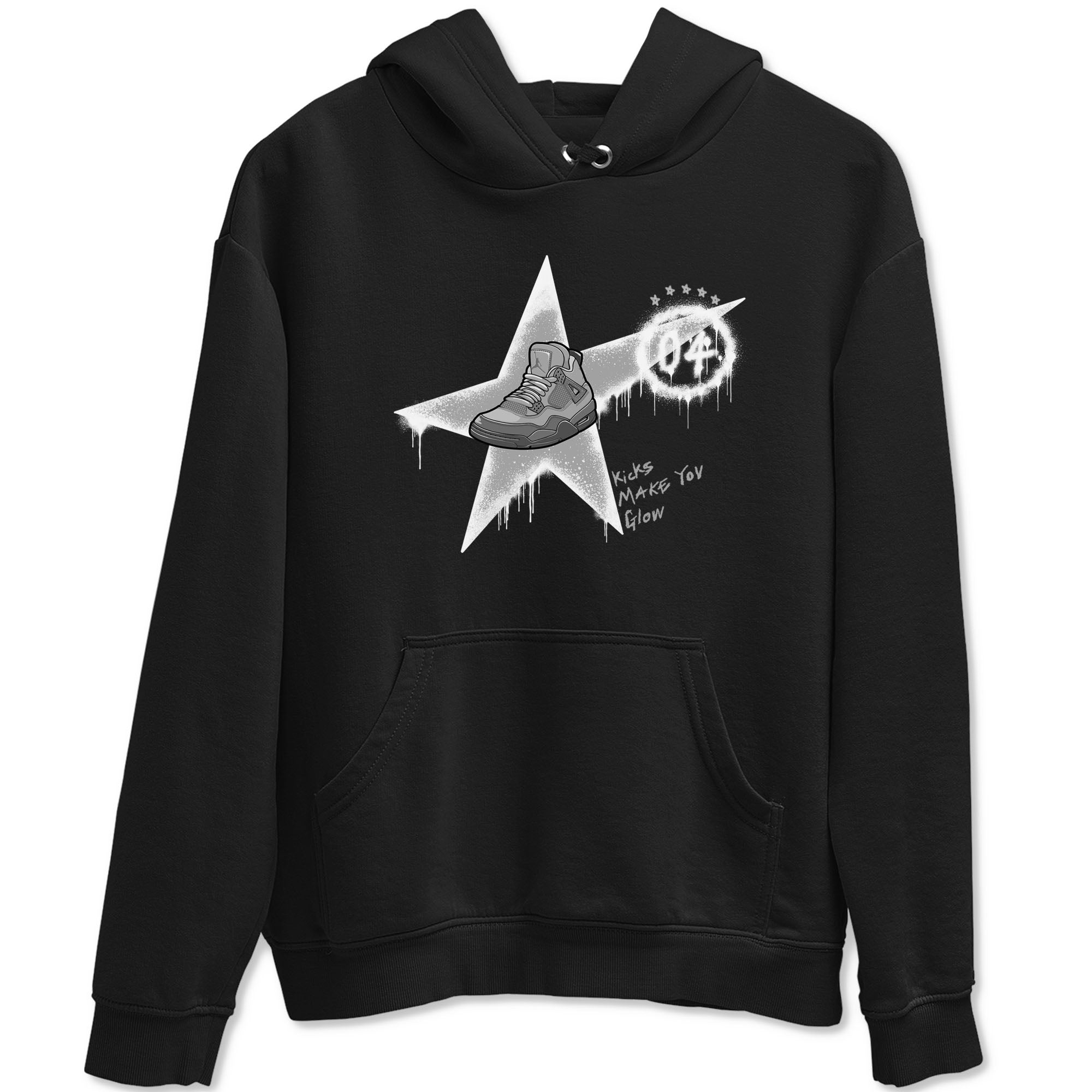 Kicks Make You Glow snkmatch Tees - Air Jordan 4 Wet Cement