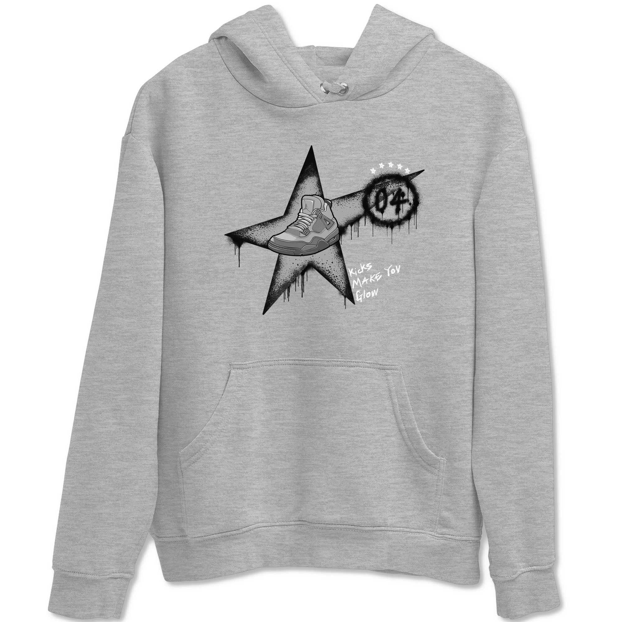 Kicks Make You Glow snkmatch Tees - Air Jordan 4 Wet Cement
