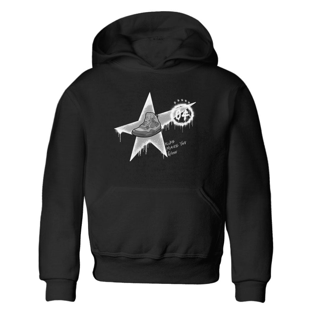 Kicks Make You Glow snkmatch Tees Kids - Air Jordan 4 Wet Cement