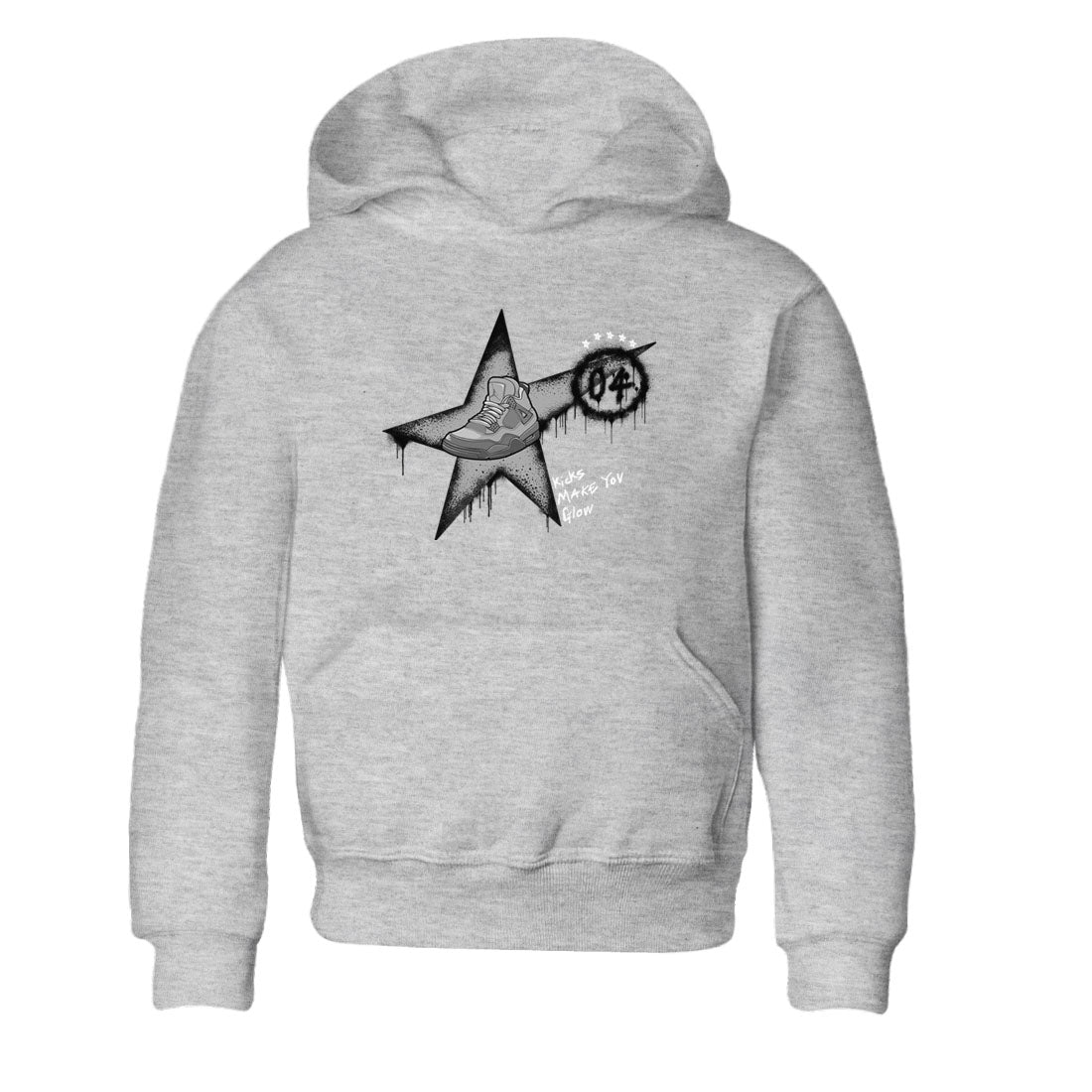 Kicks Make You Glow snkmatch Tees Kids - Air Jordan 4 Wet Cement