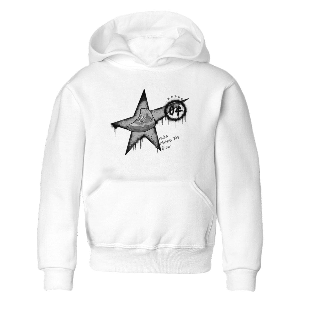 Kicks Make You Glow snkmatch Tees Kids - Air Jordan 4 Wet Cement