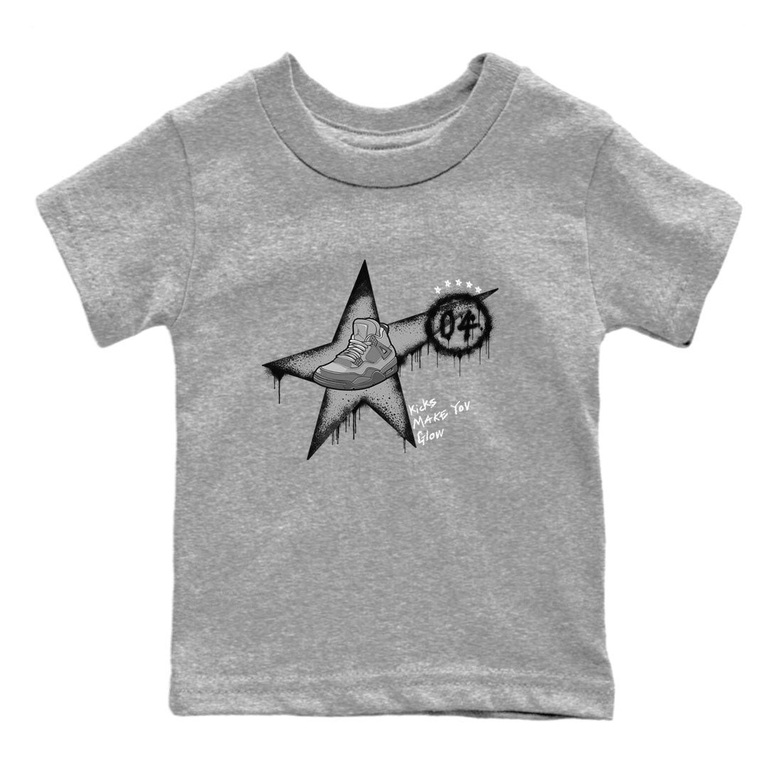 Kicks Make You Glow snkmatch Tees Kids - Air Jordan 4 Wet Cement