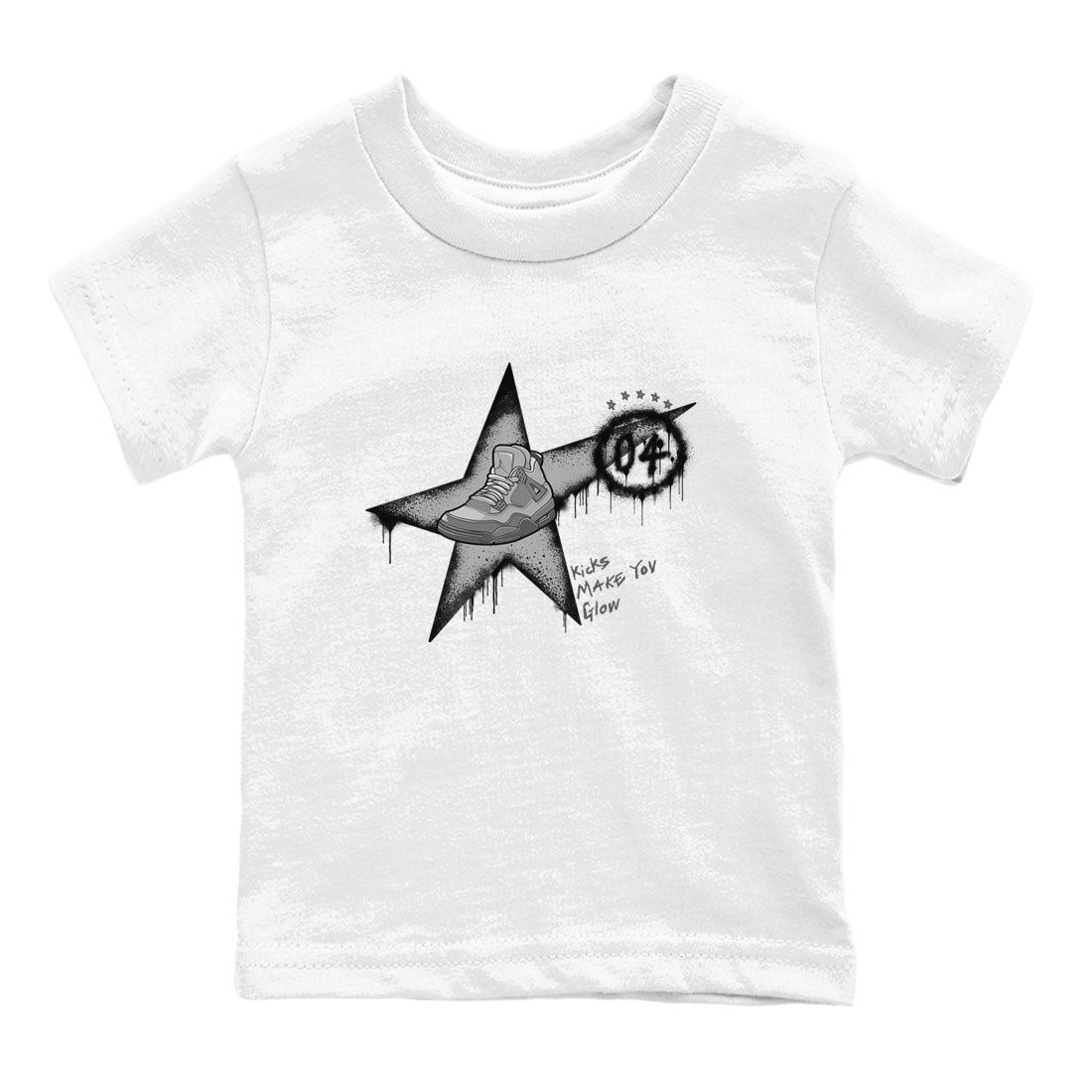 Kicks Make You Glow snkmatch Tees Kids - Air Jordan 4 Wet Cement