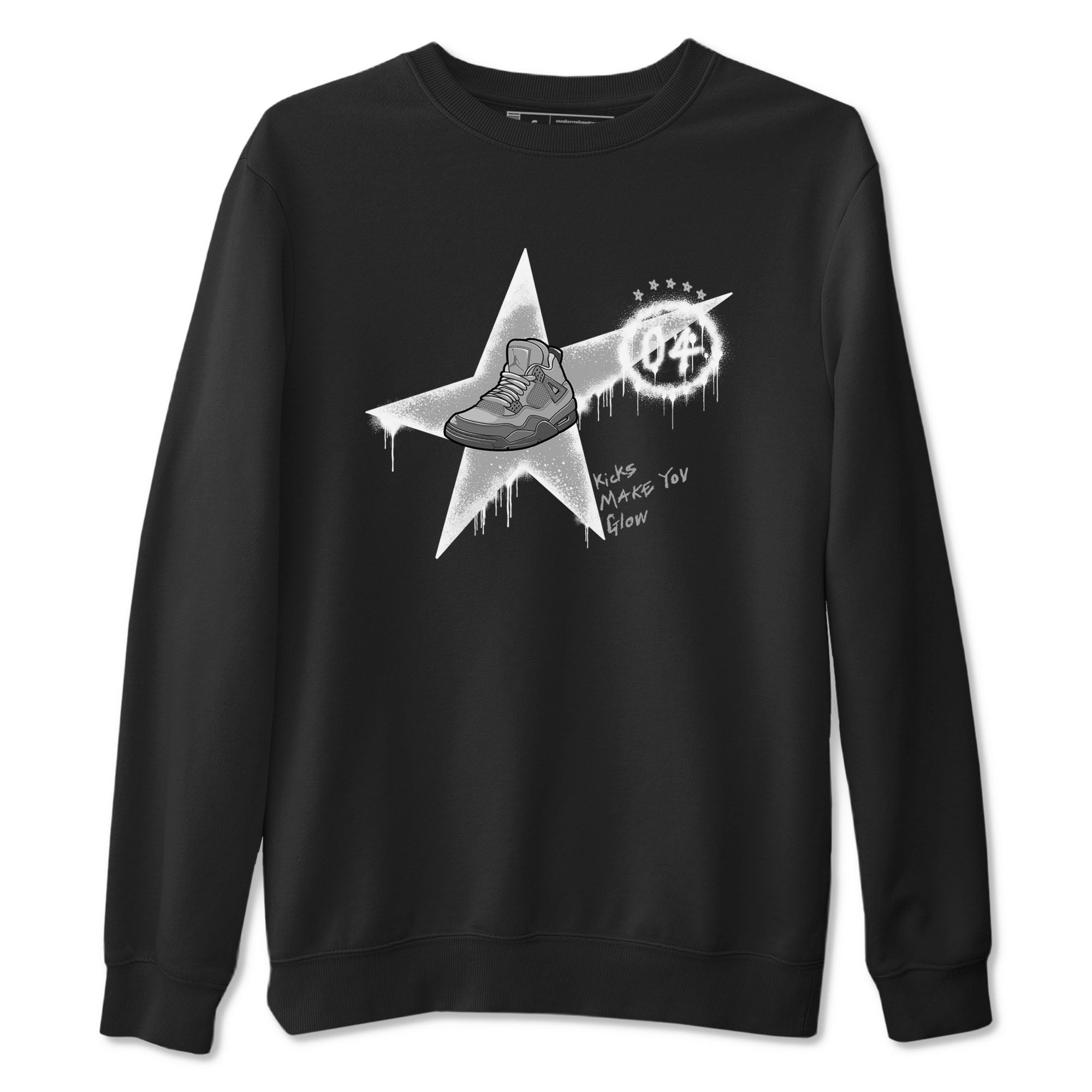 Kicks Make You Glow snkmatch Tees - Air Jordan 4 Wet Cement