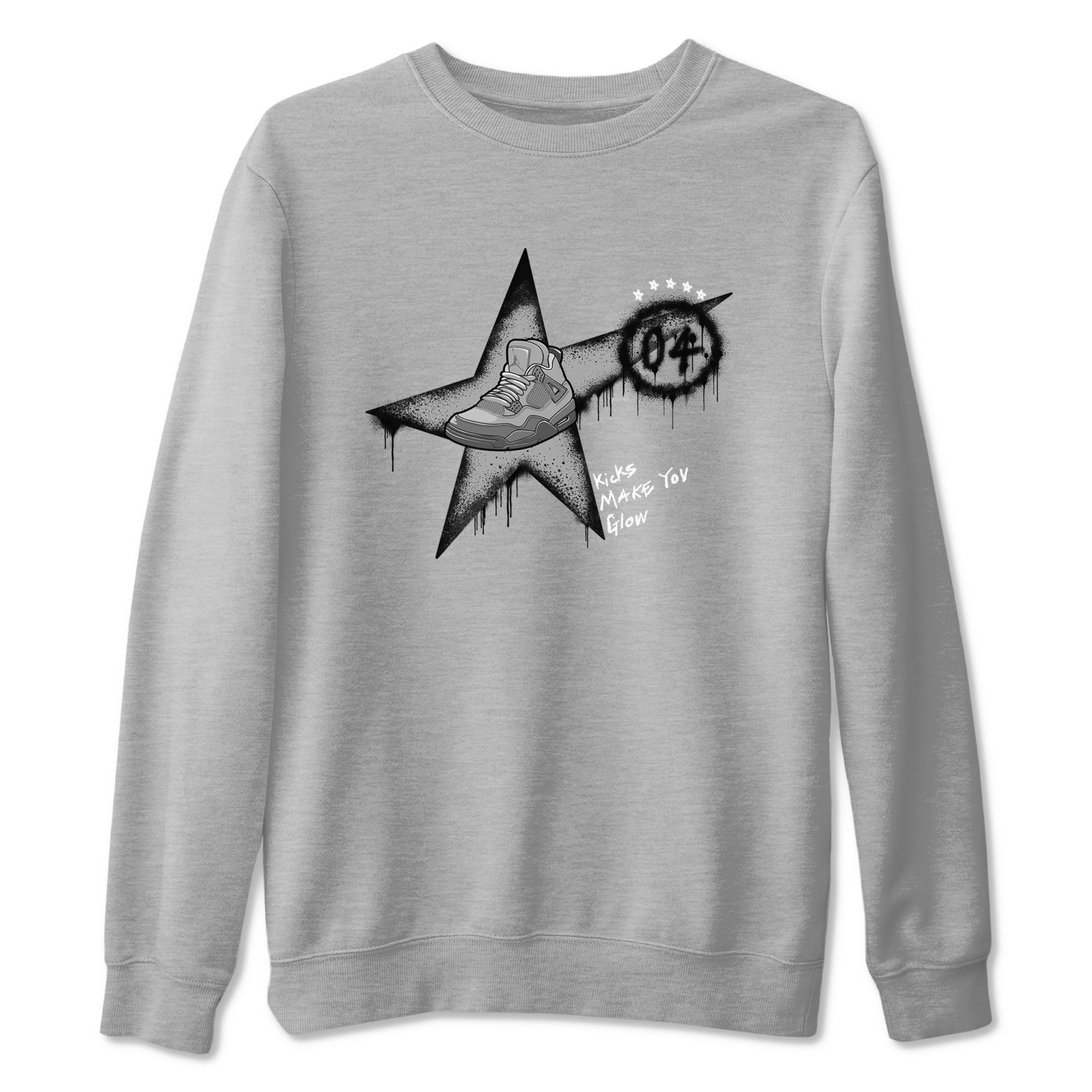 Kicks Make You Glow snkmatch Tees - Air Jordan 4 Wet Cement
