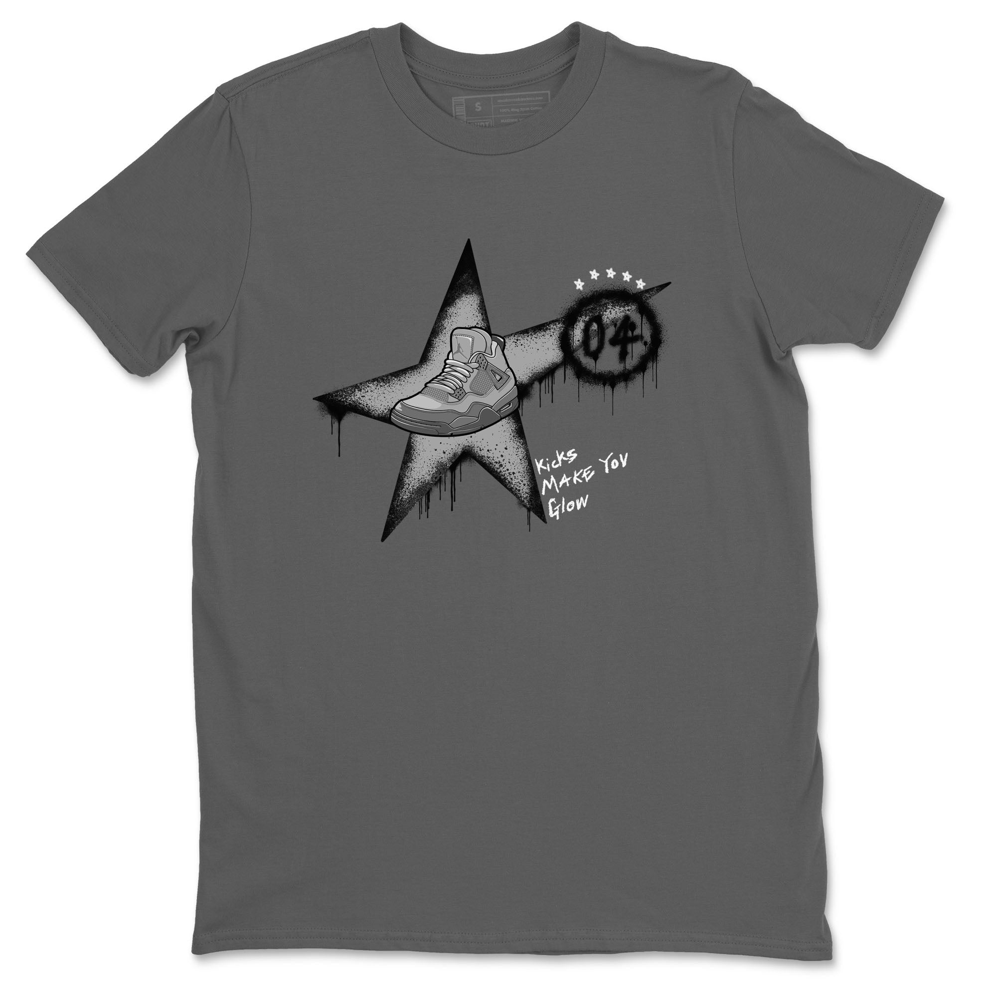 Kicks Make You Glow snkmatch Tees - Air Jordan 4 Wet Cement