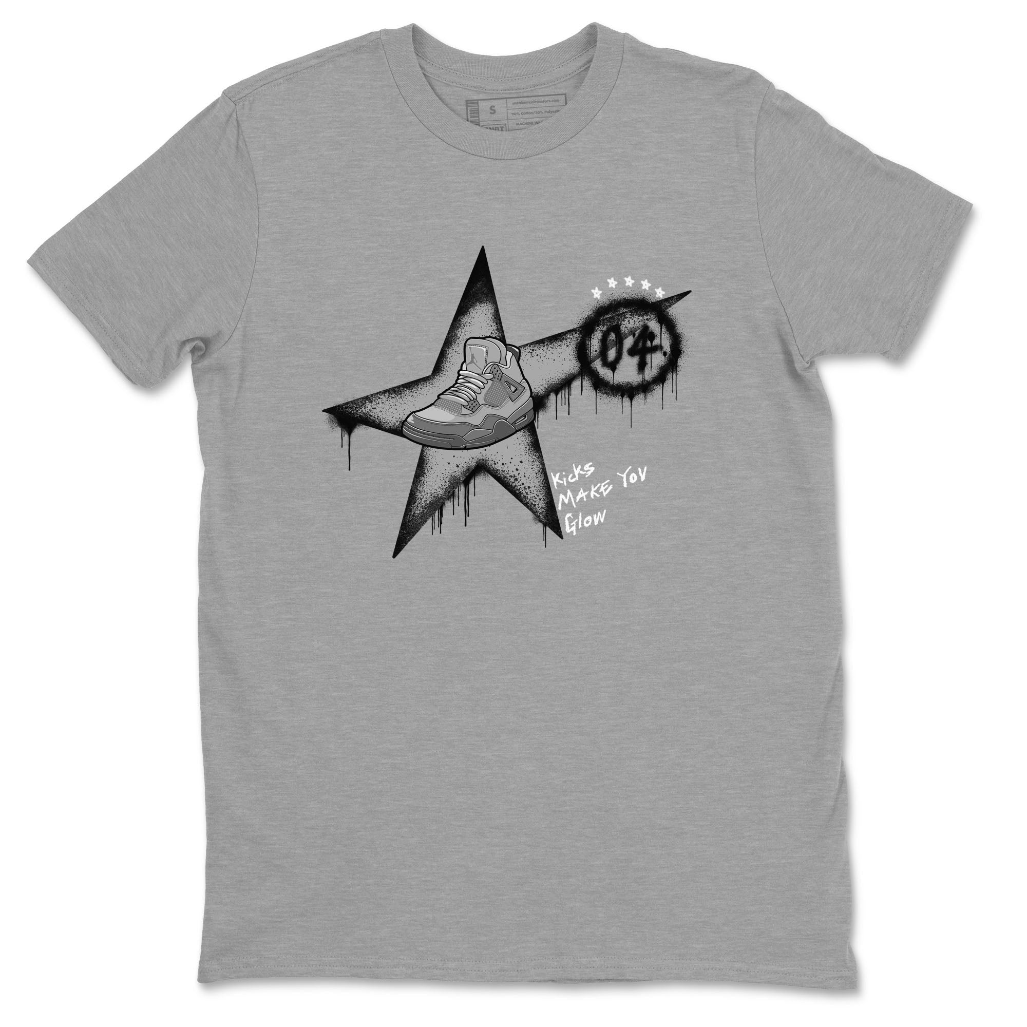 Kicks Make You Glow snkmatch Tees - Air Jordan 4 Wet Cement