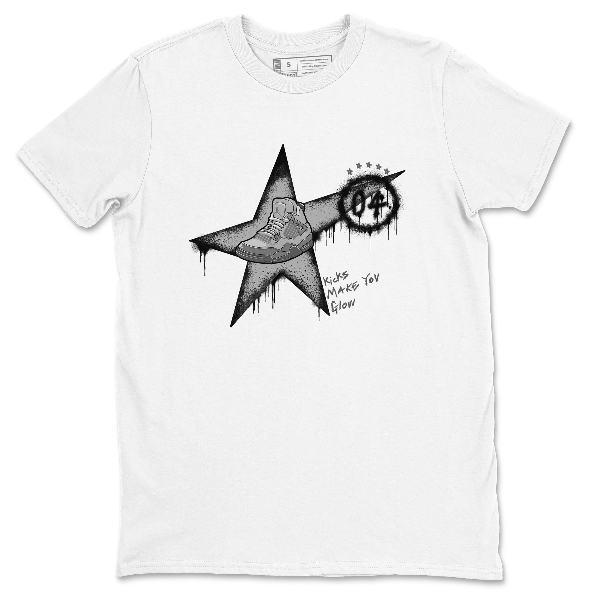 Kicks Make You Glow snkmatch Tees - Air Jordan 4 Wet Cement