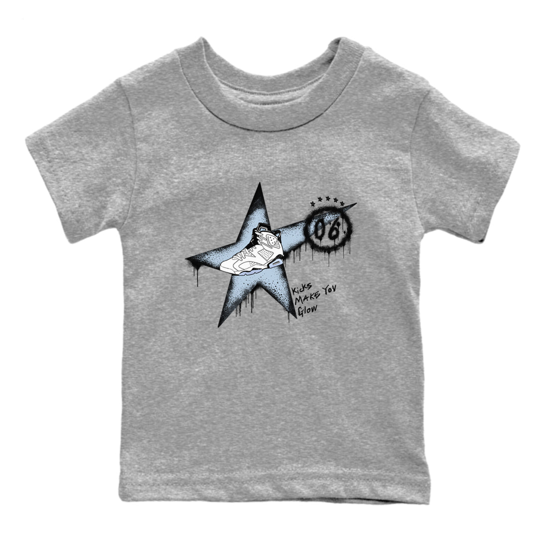 Kicks Make You Glow snkmatch Tees Kids - Air Jordan 6 White Black