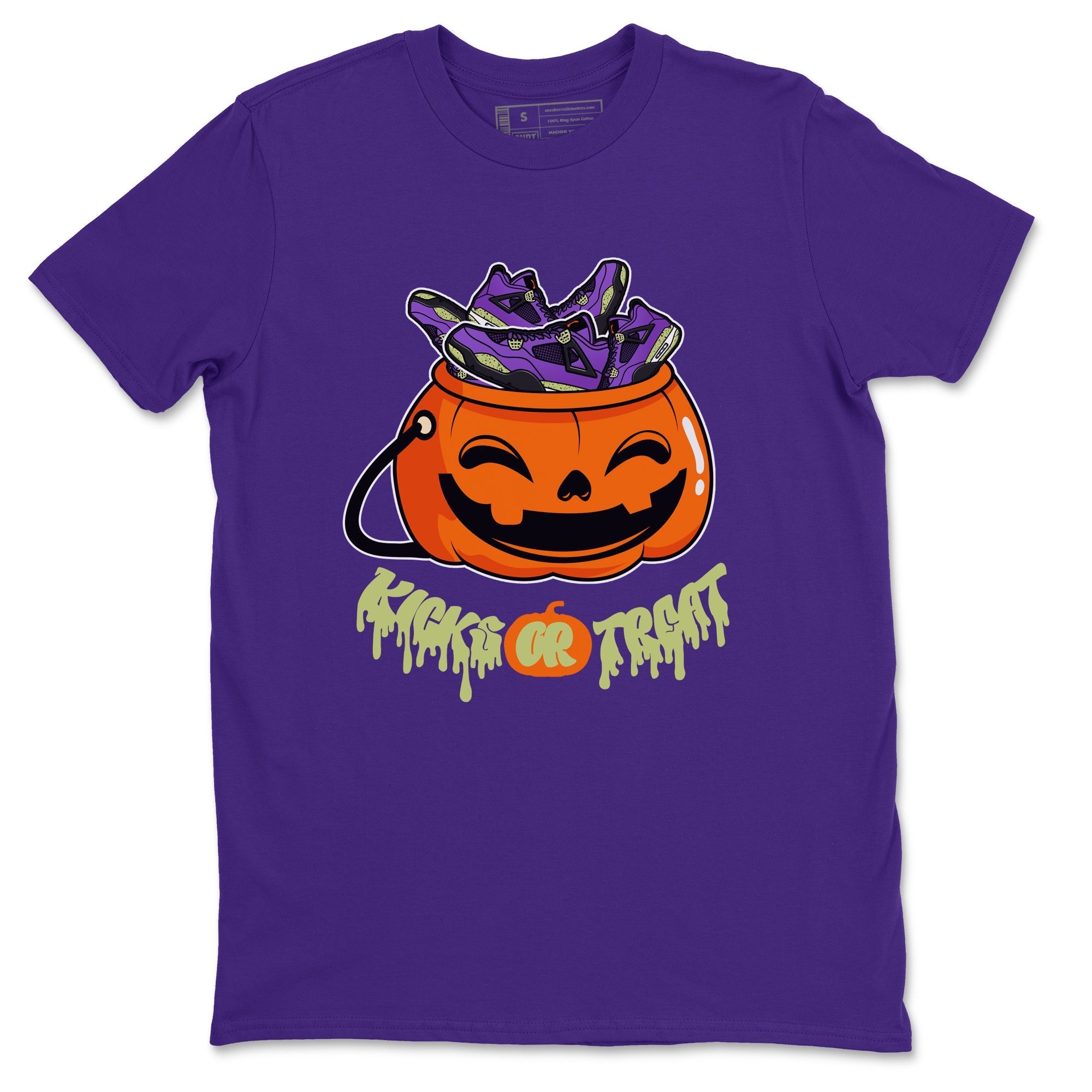 Kicks Or Treat snkmatch Tee - Air Jordan 4 Canyon Purple